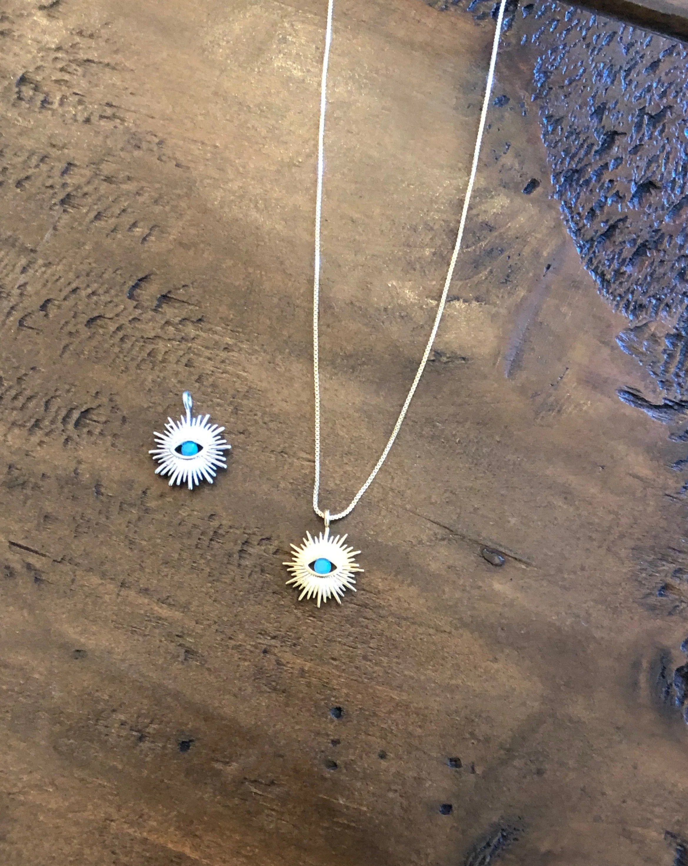 evil eye pendant necklace sold by bubs & sass