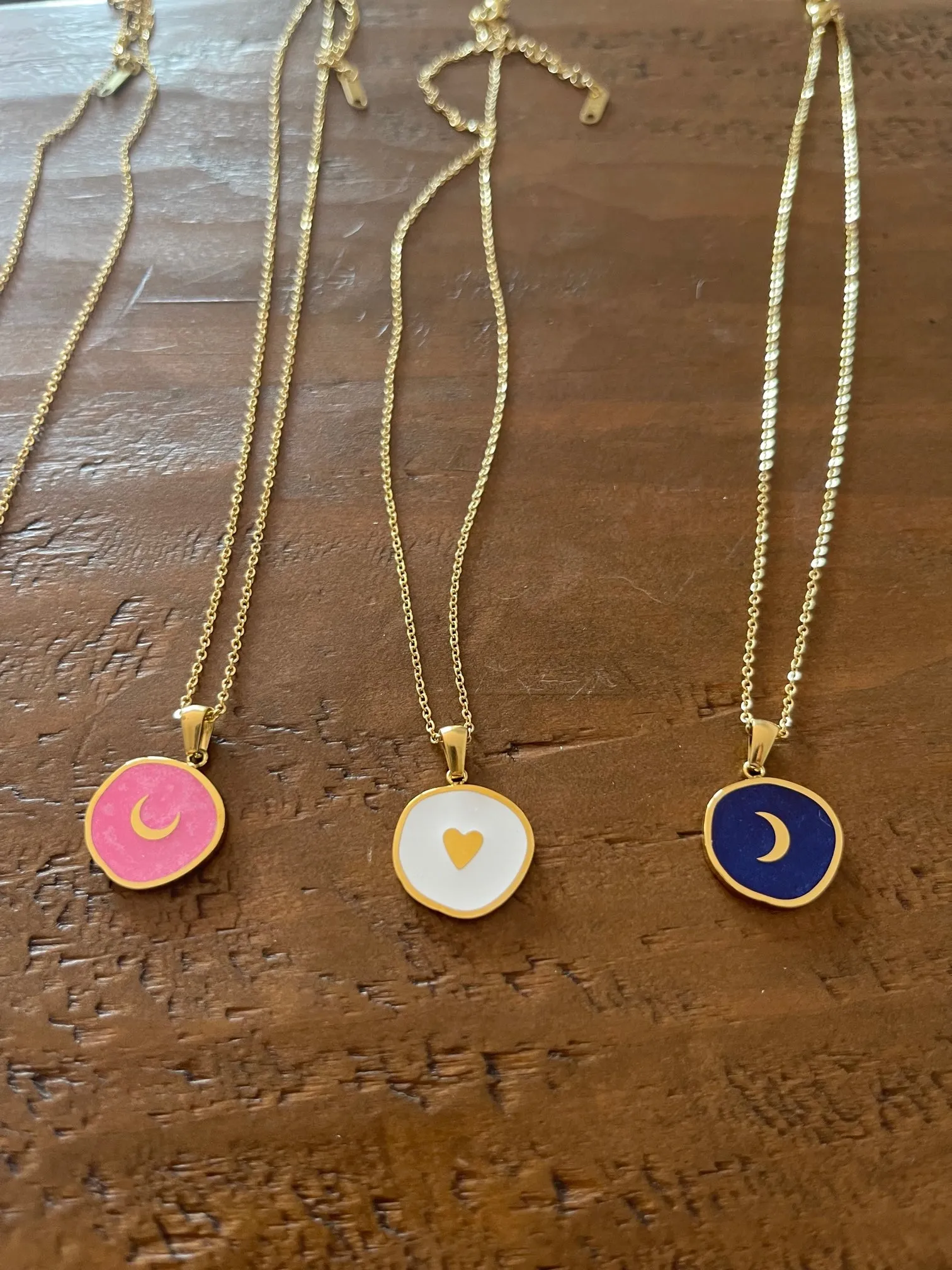 large colorful coin pendant necklace sold by bubs & sass product image thumbnail 3