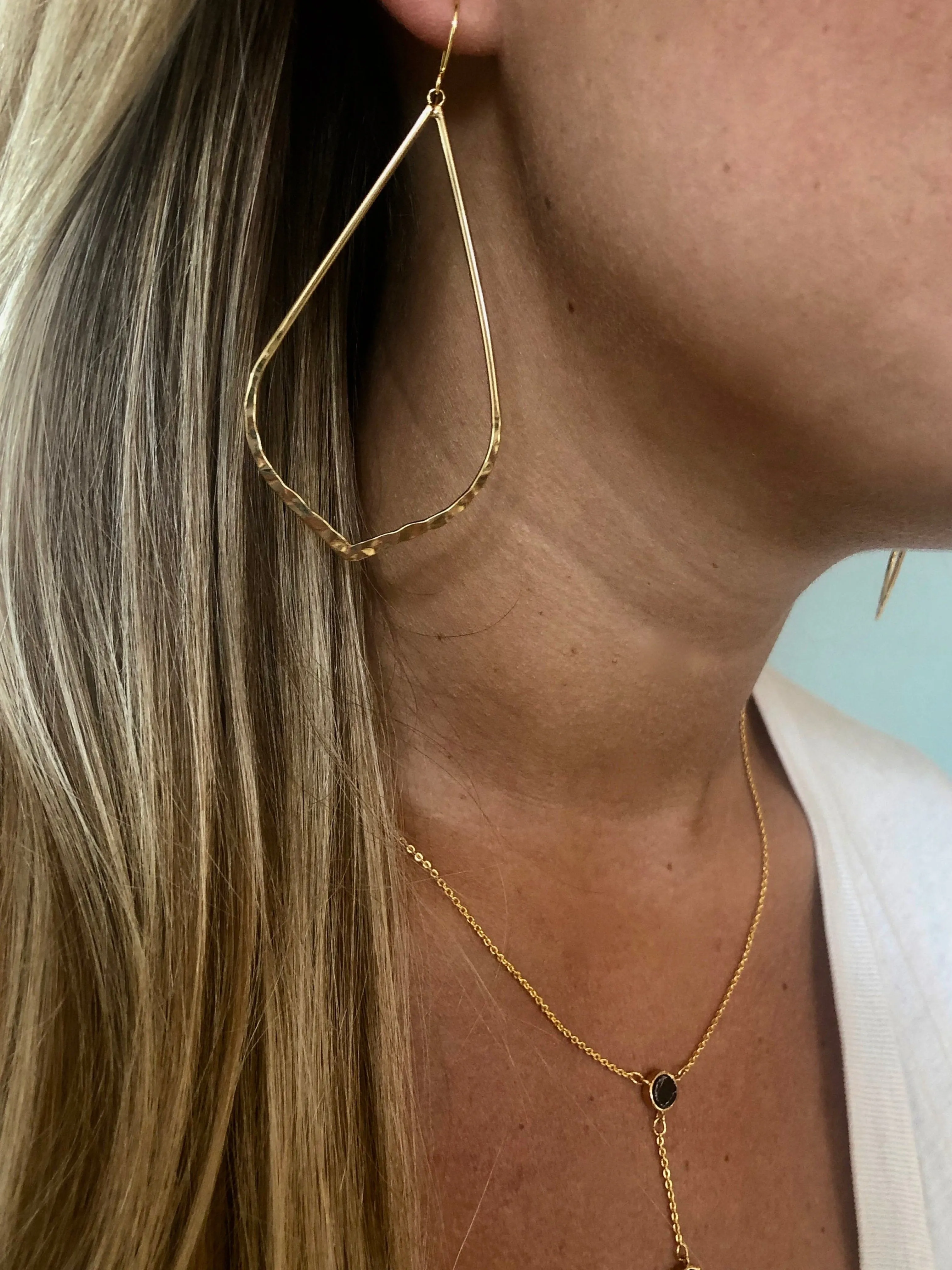 large teardrop earrings sold by bubs & sass product image thumbnail 3