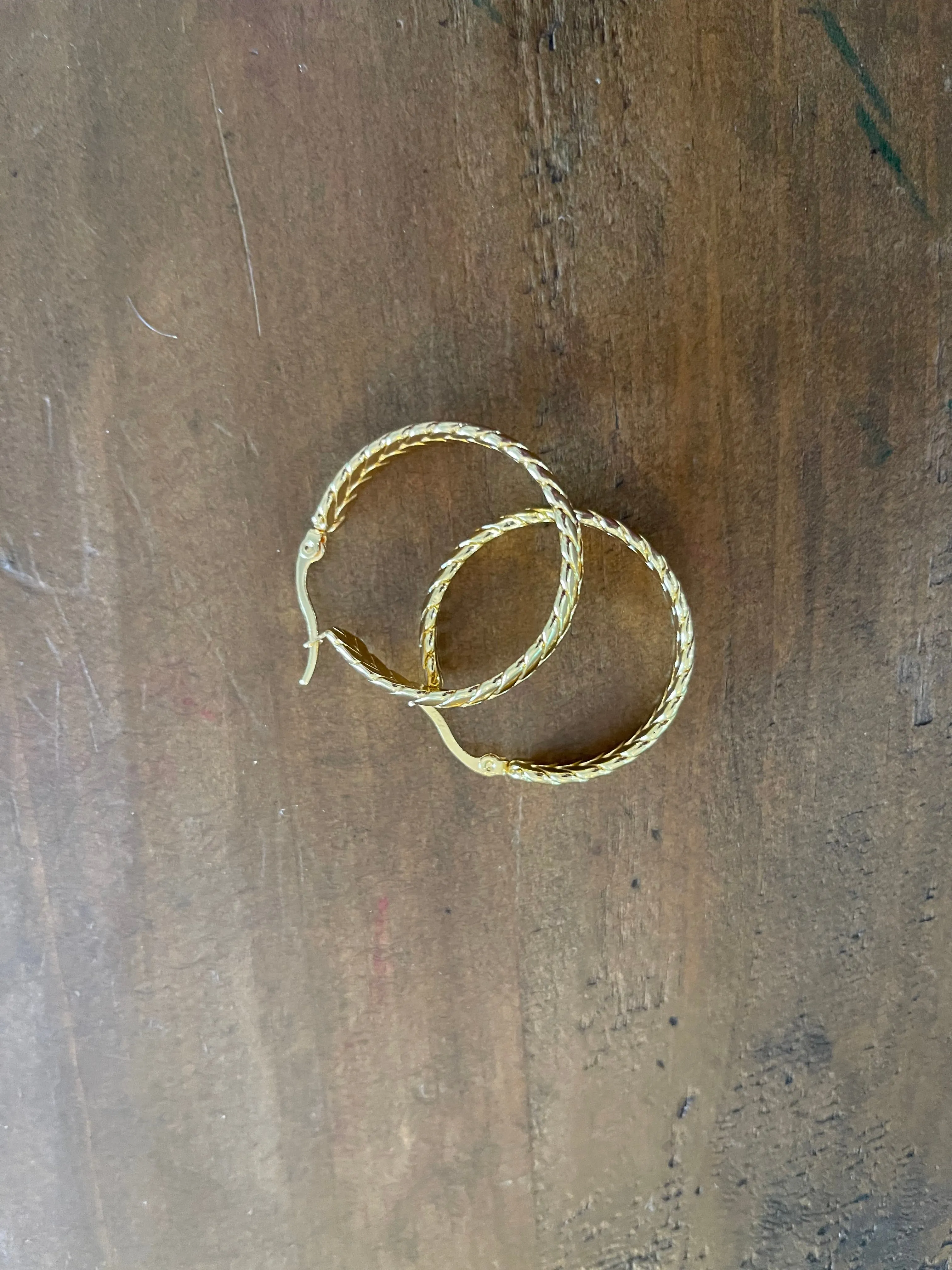 wheat hoop earrings sold by bubs & sass product image thumbnail 2