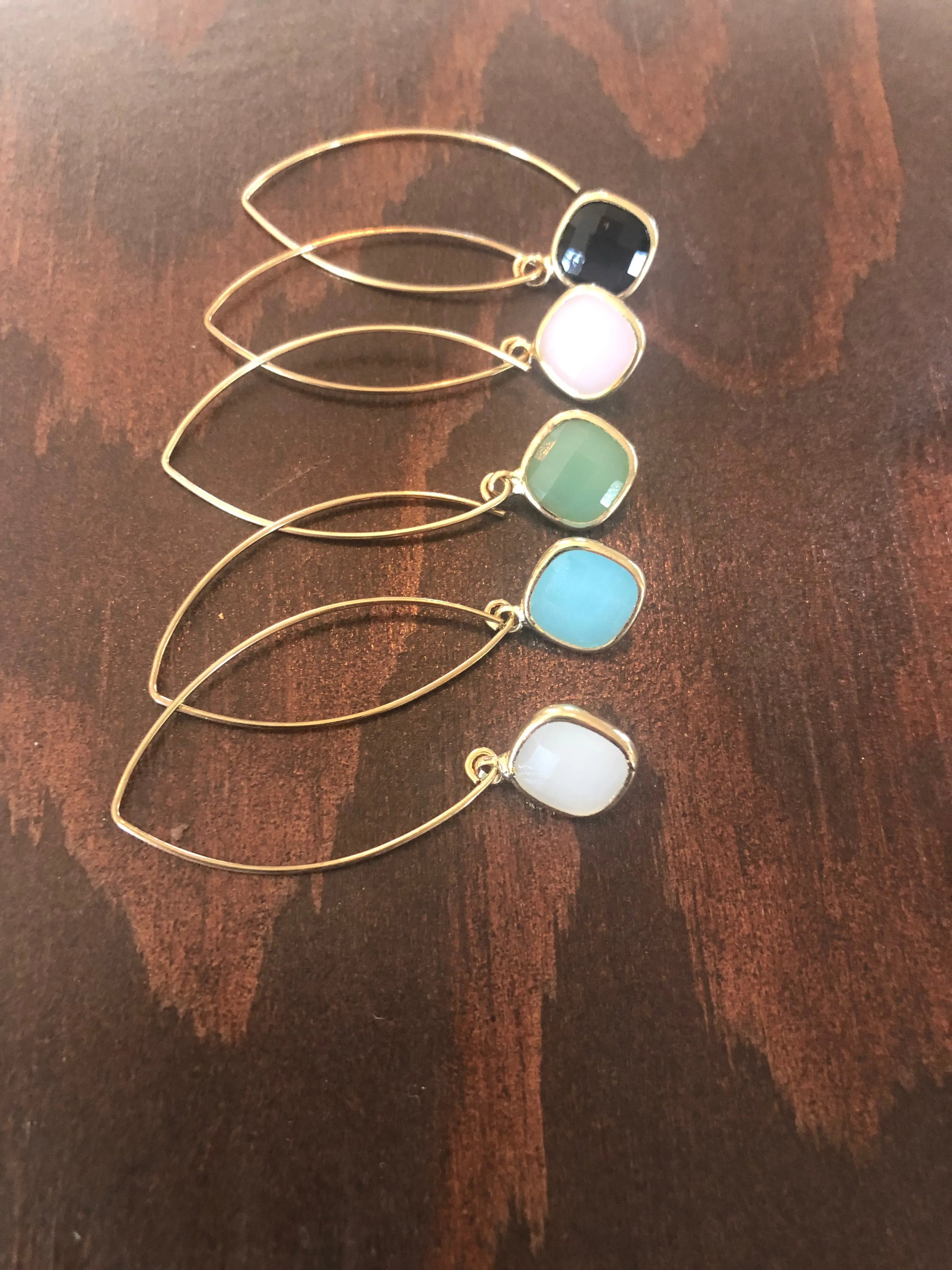 teardrop marquis glass stone earrings sold by bubs & sass product image thumbnail 3