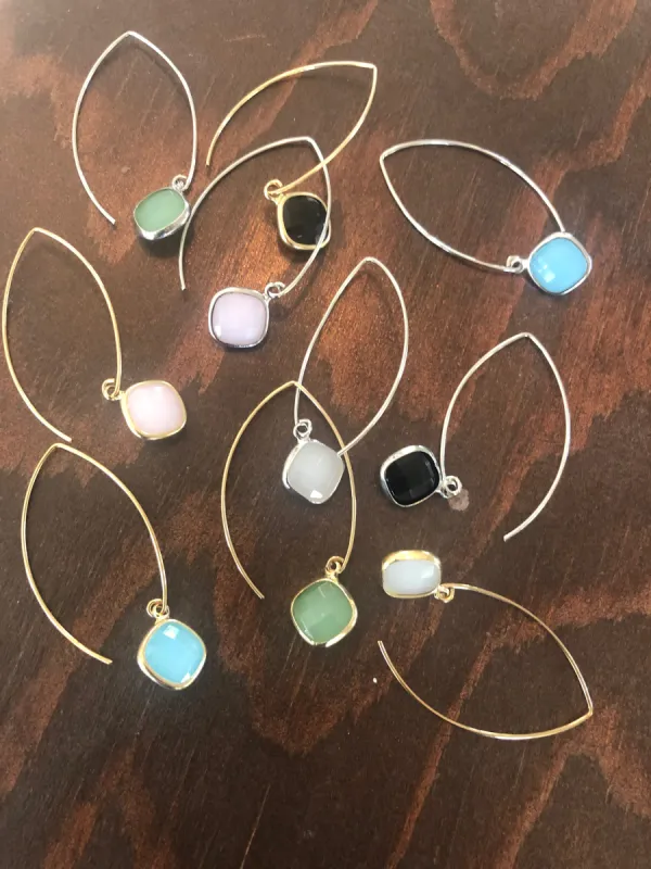 teardrop marquis glass stone earrings sold by bubs & sass