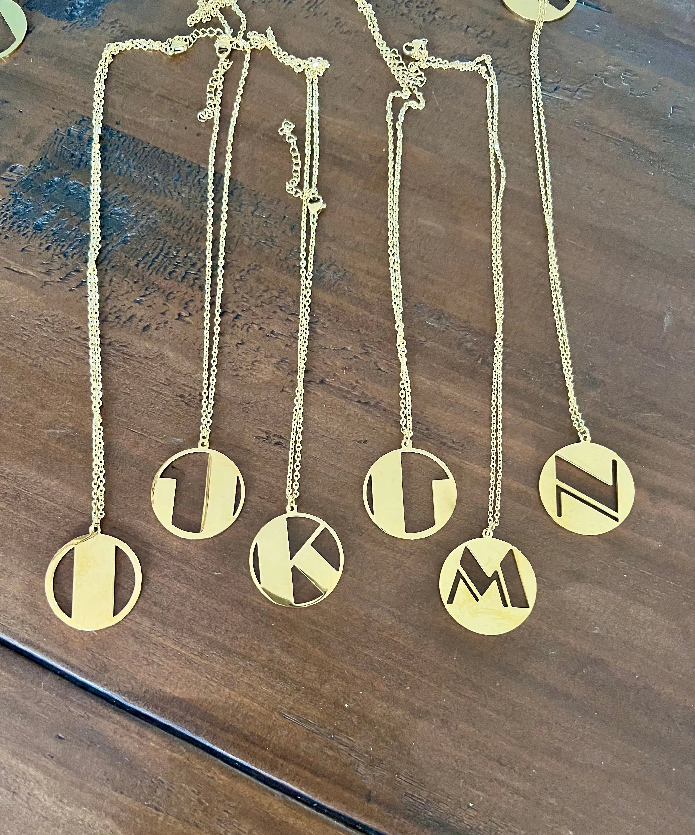 retro initial necklace sold by bubs & sass product image thumbnail 5