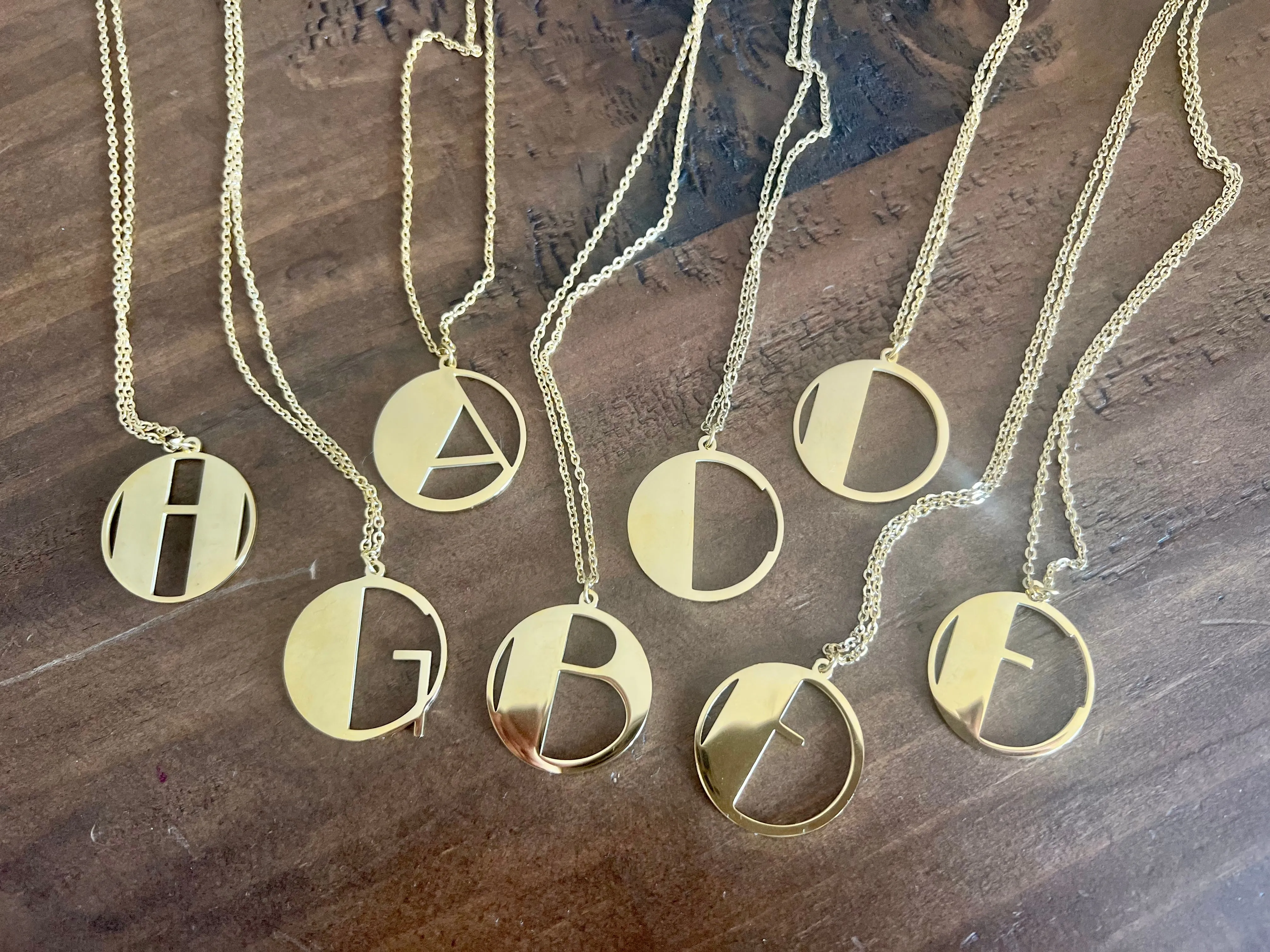 retro initial necklace sold by bubs & sass product image thumbnail 3