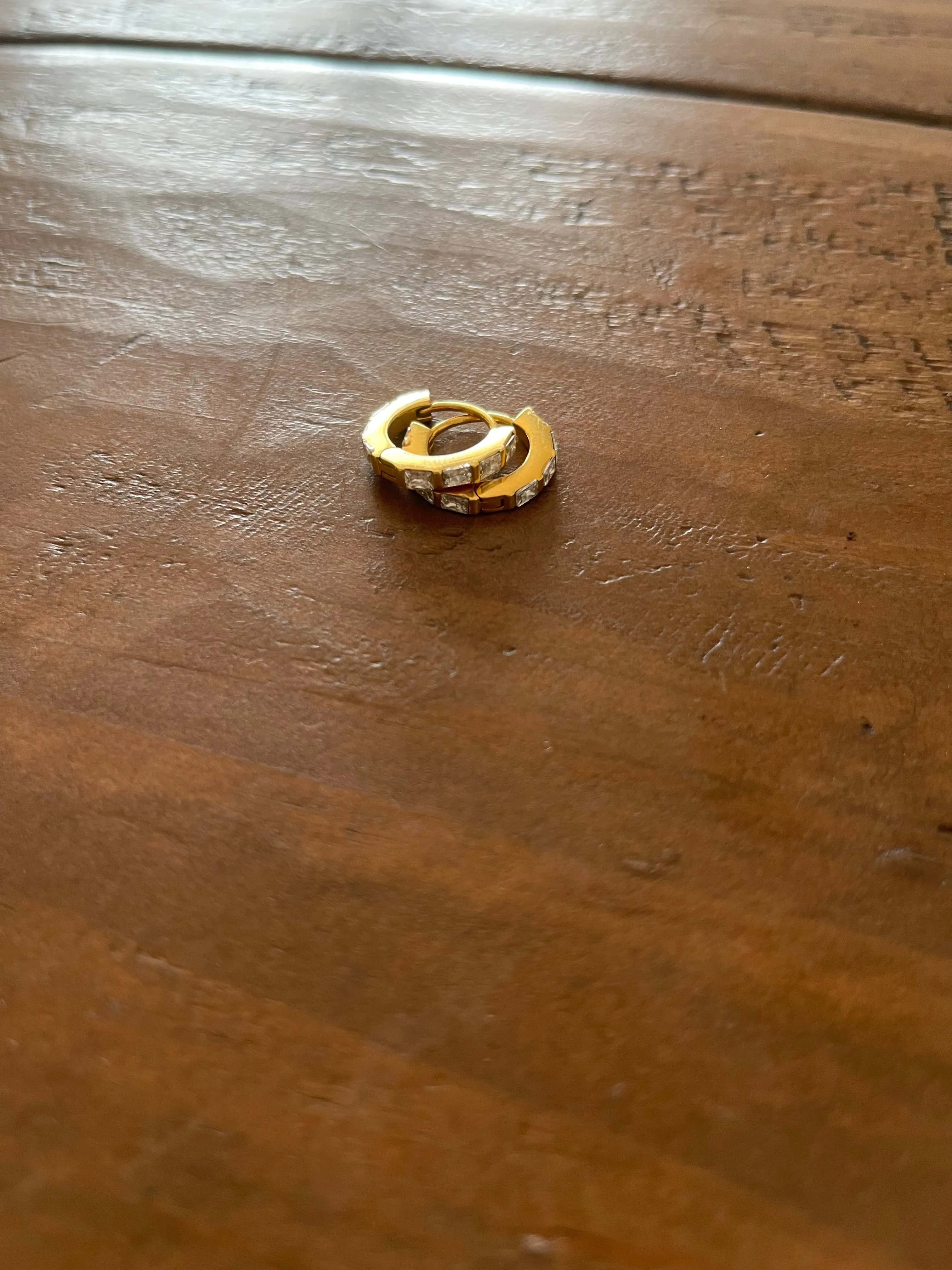 thick cz huggie earrings sold by bubs & sass product image thumbnail 3