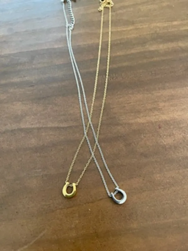 lucky little horseshoe pendant necklace sold by bubs & sass