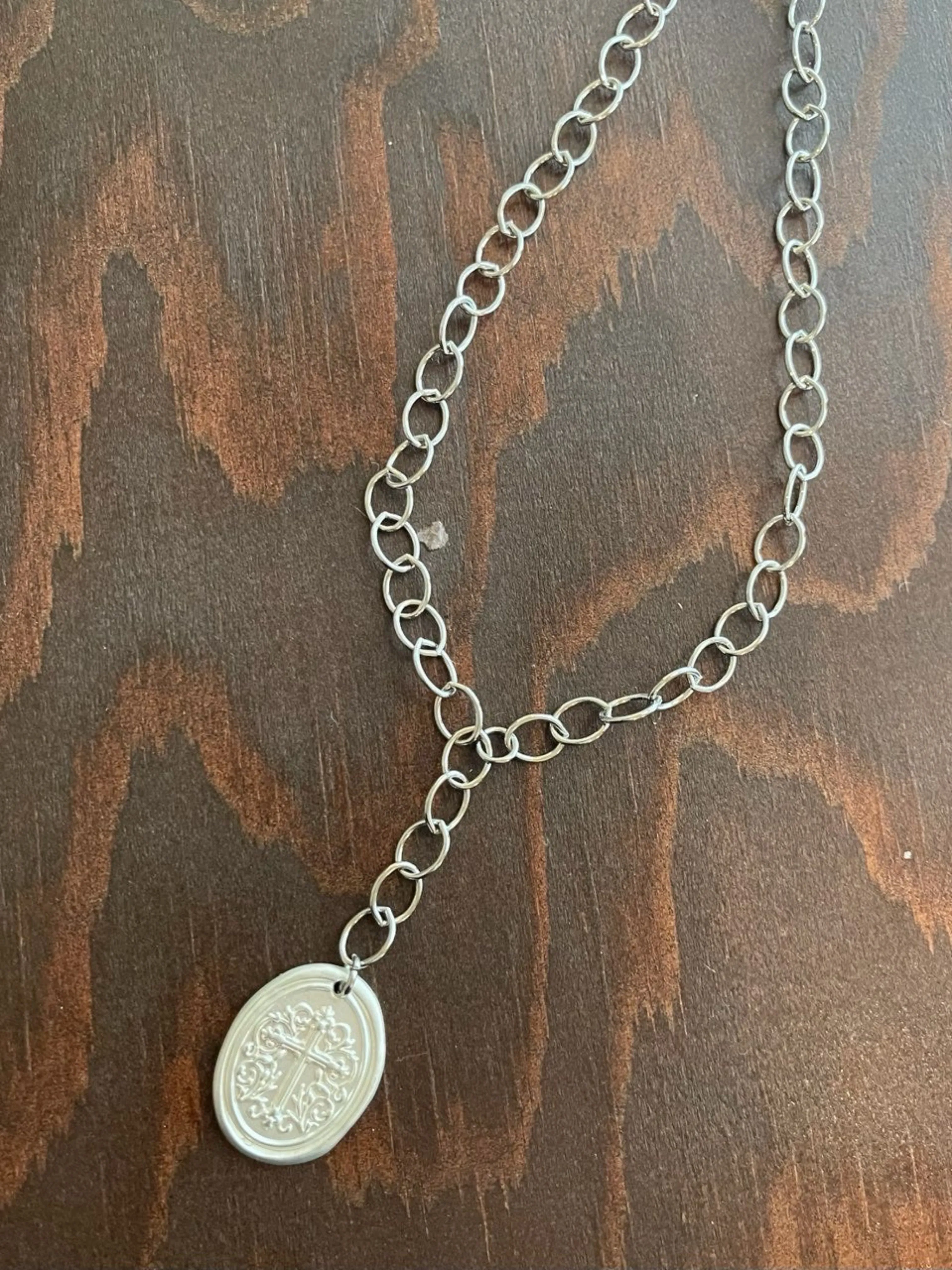 chunky cross coin pendant sold by bubs & sass product image thumbnail 2