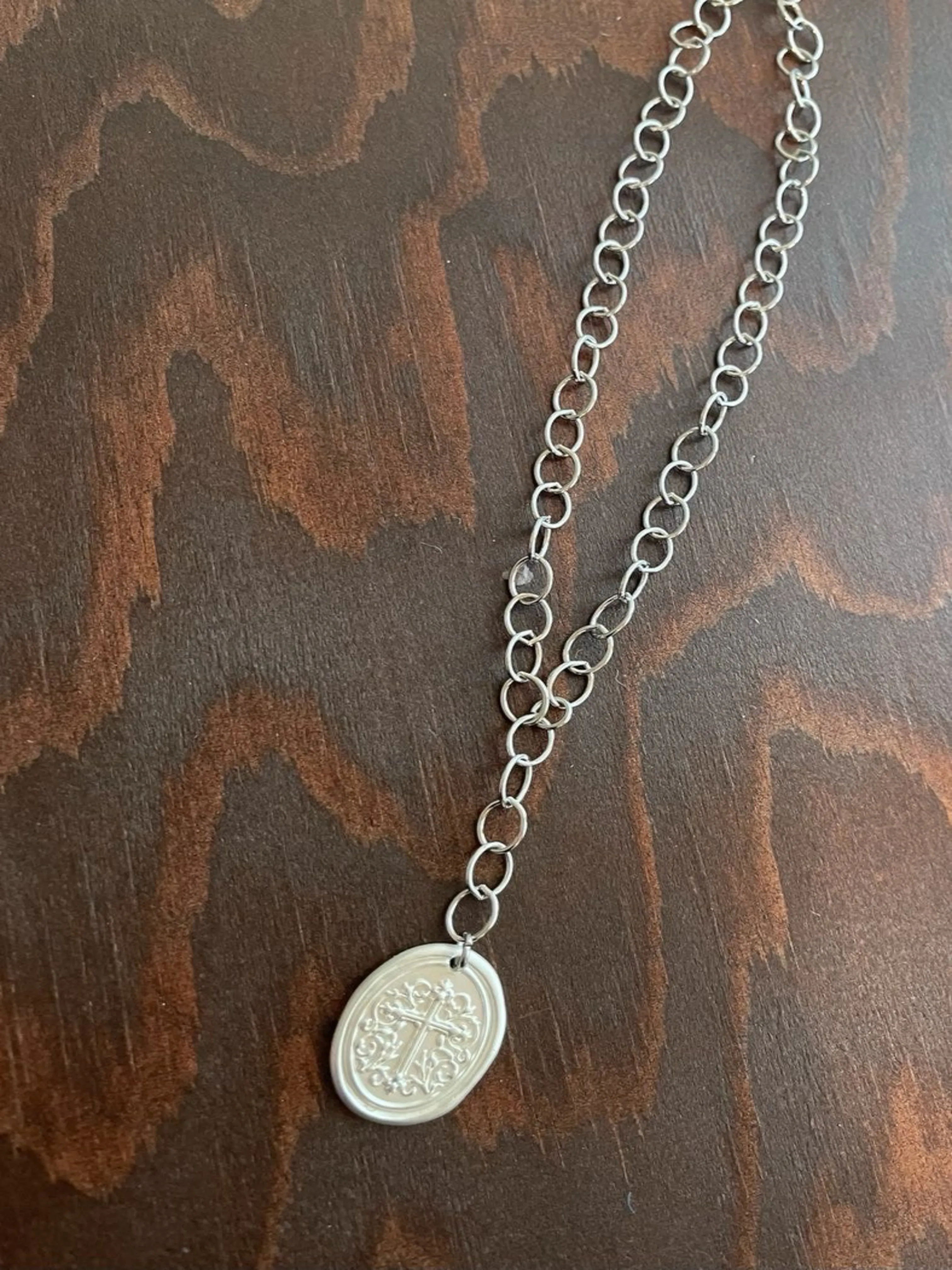 chunky cross coin pendant sold by bubs & sass product image thumbnail 4