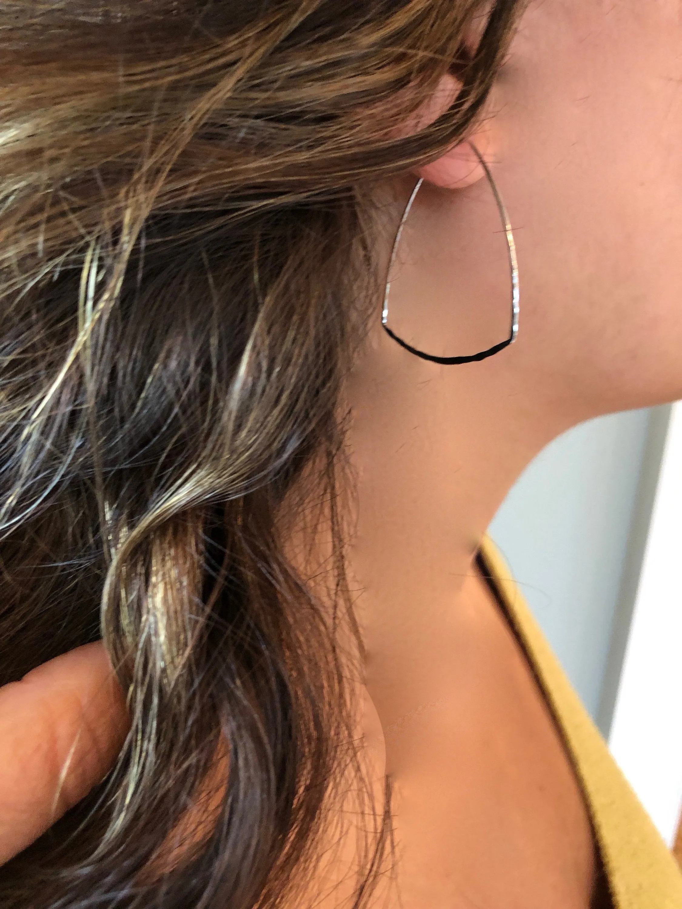 triangle hoop earrings sold by bubs & sass product image thumbnail 2