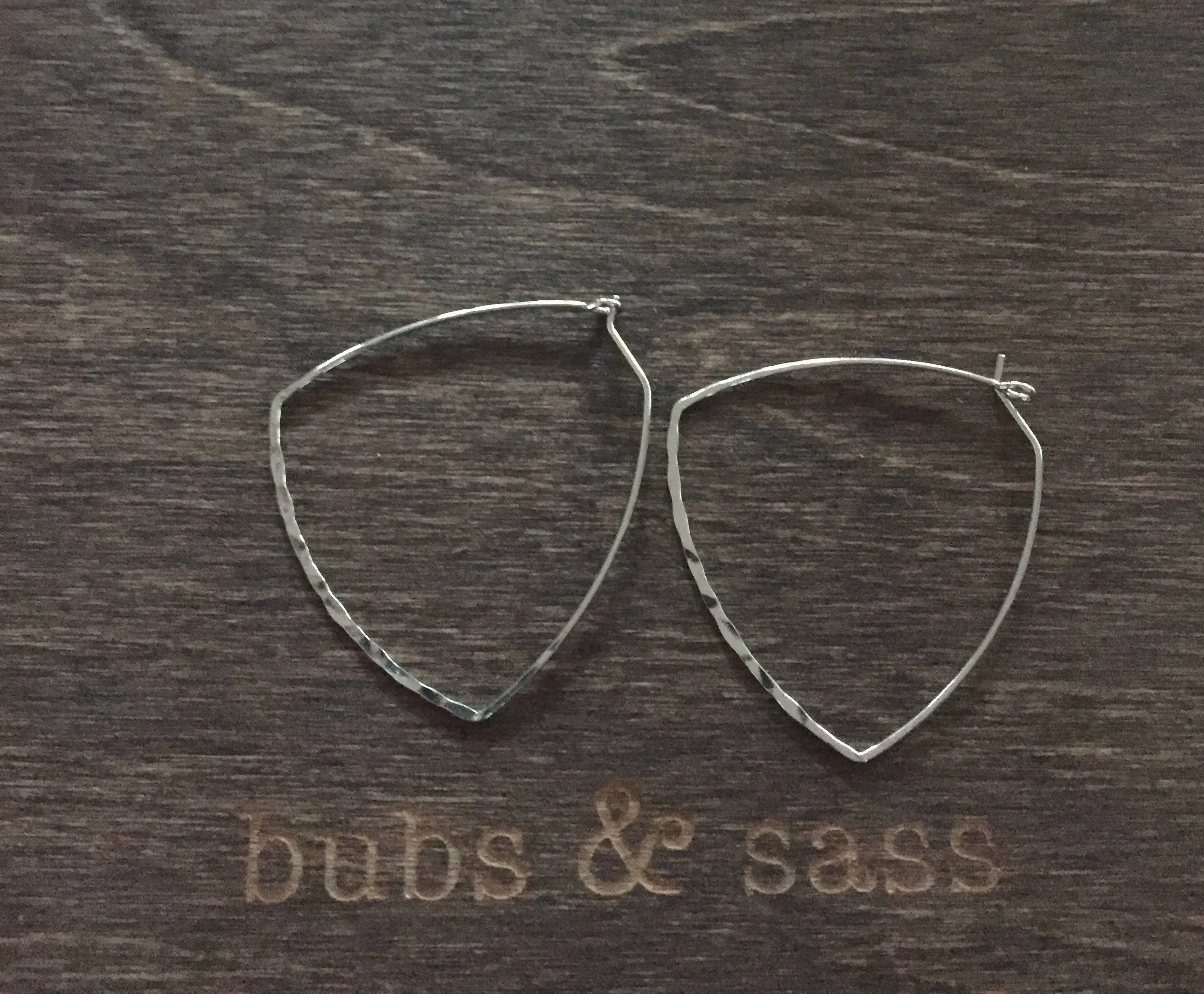 triangle hoop earrings sold by bubs & sass product image thumbnail 3