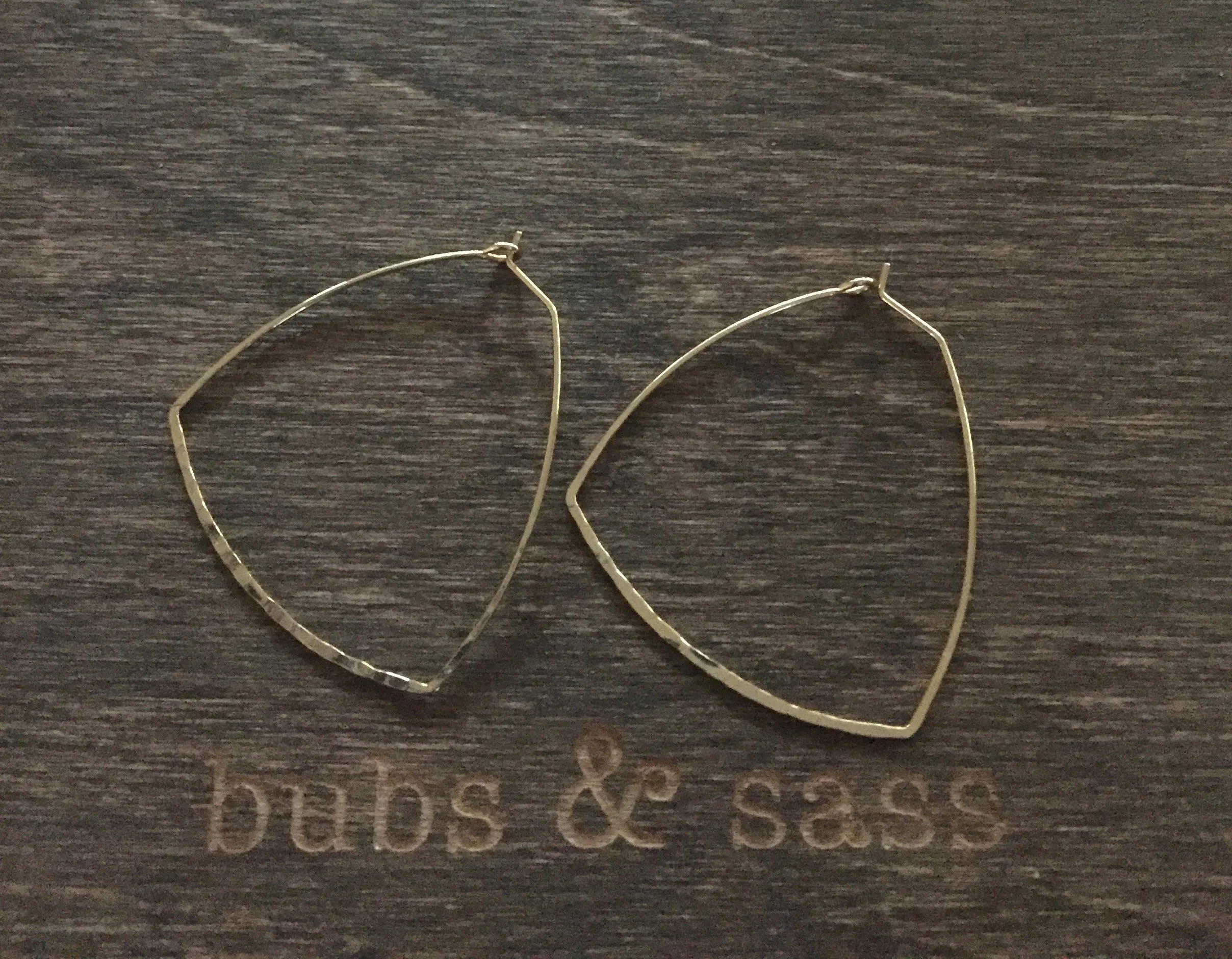 triangle hoop earrings sold by bubs & sass product image thumbnail 4
