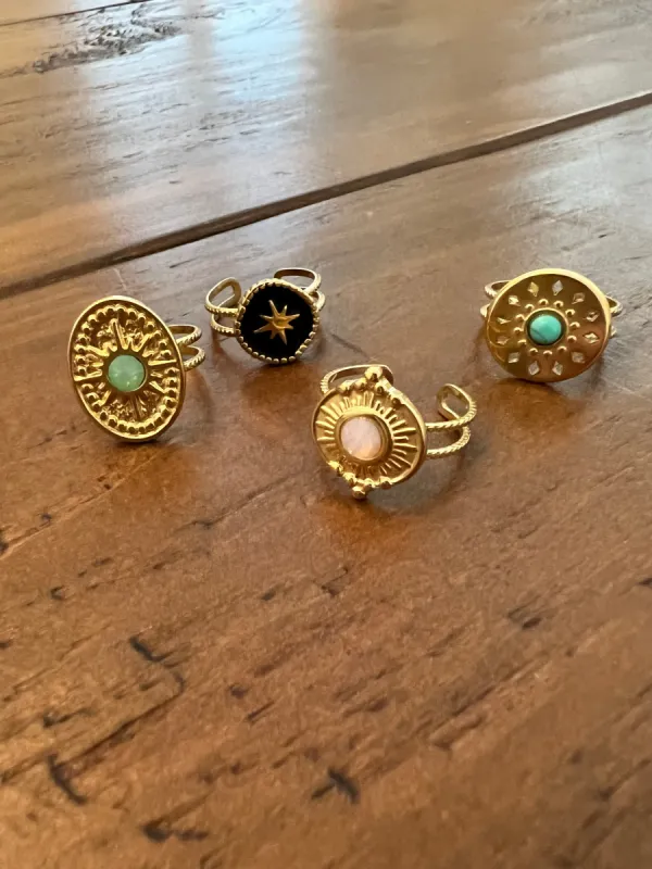 colorful adjustable ring sold by bubs & sass