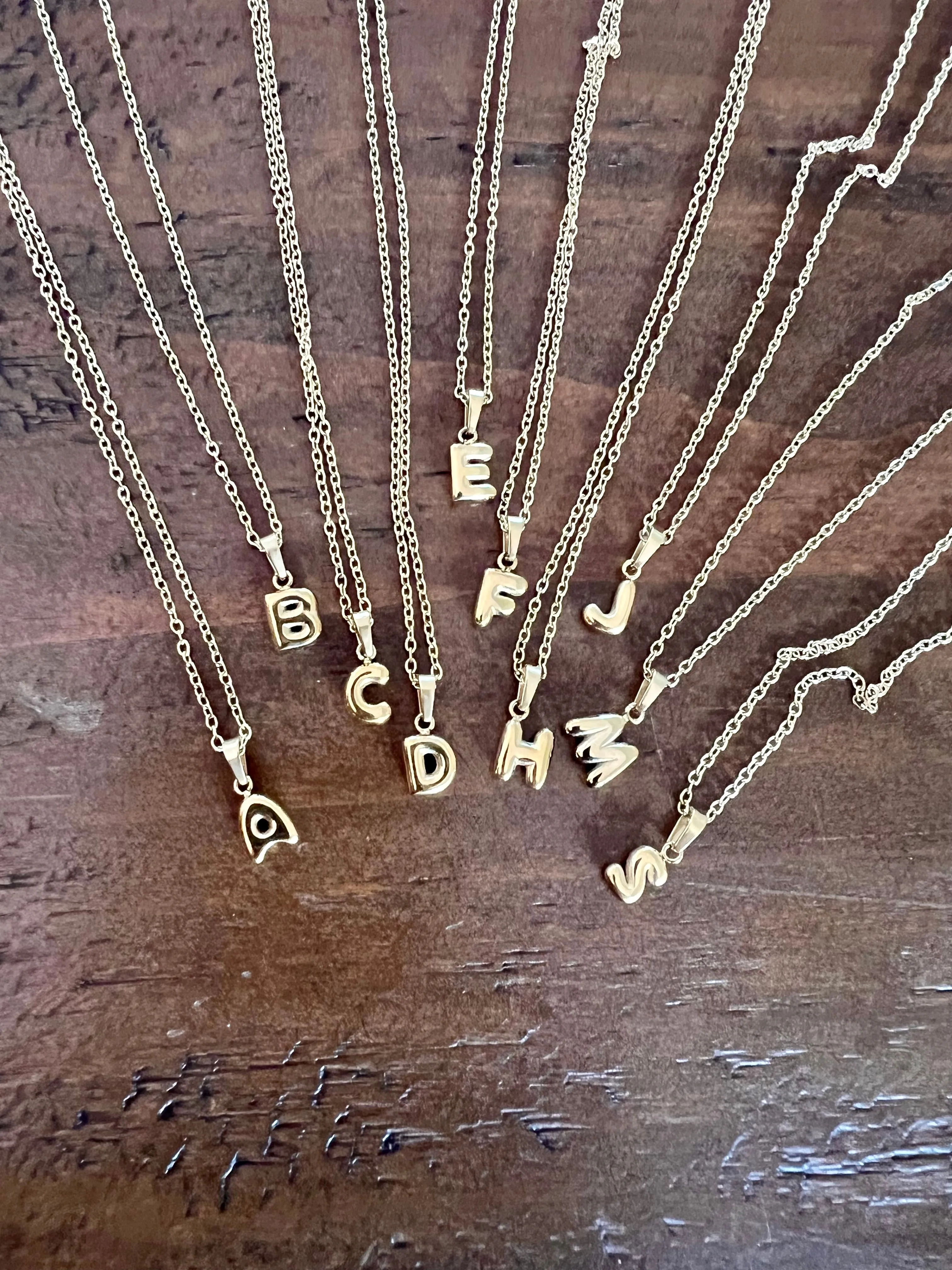 tiny bubble letter initials sold by bubs & sass product image thumbnail 2