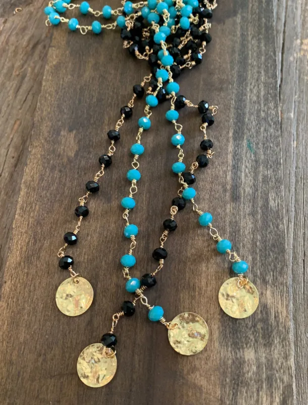 rosary bead wrap necklace sold by bubs & sass