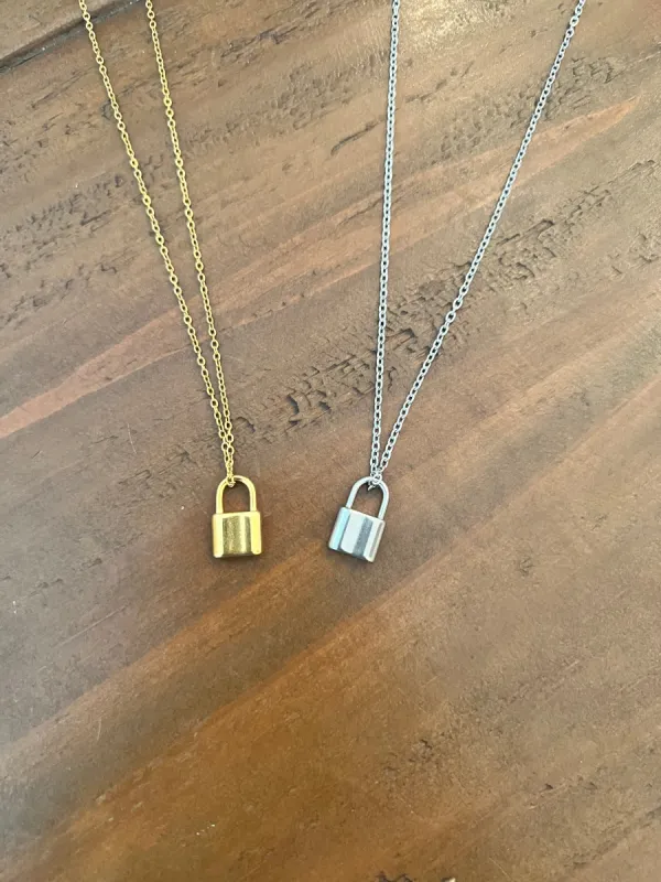 padlock necklace sold by bubs & sass