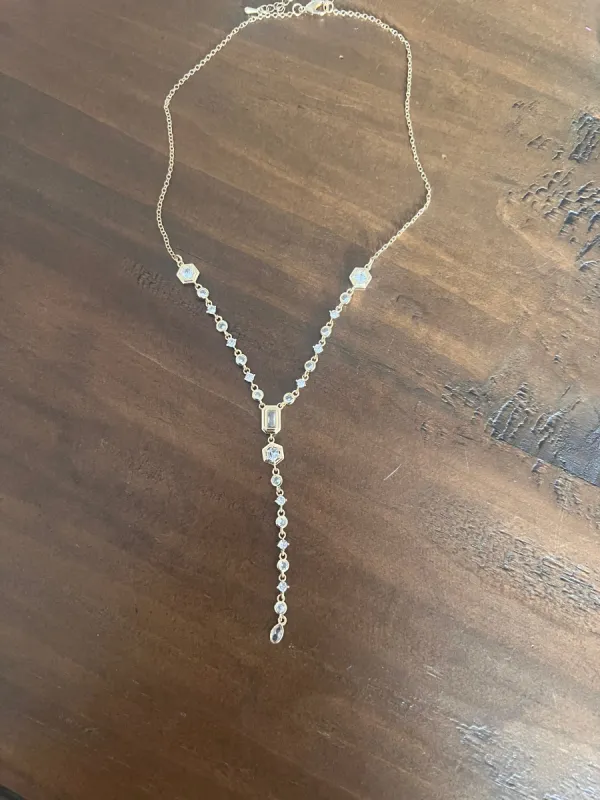 cz lariat necklace sold by bubs & sass