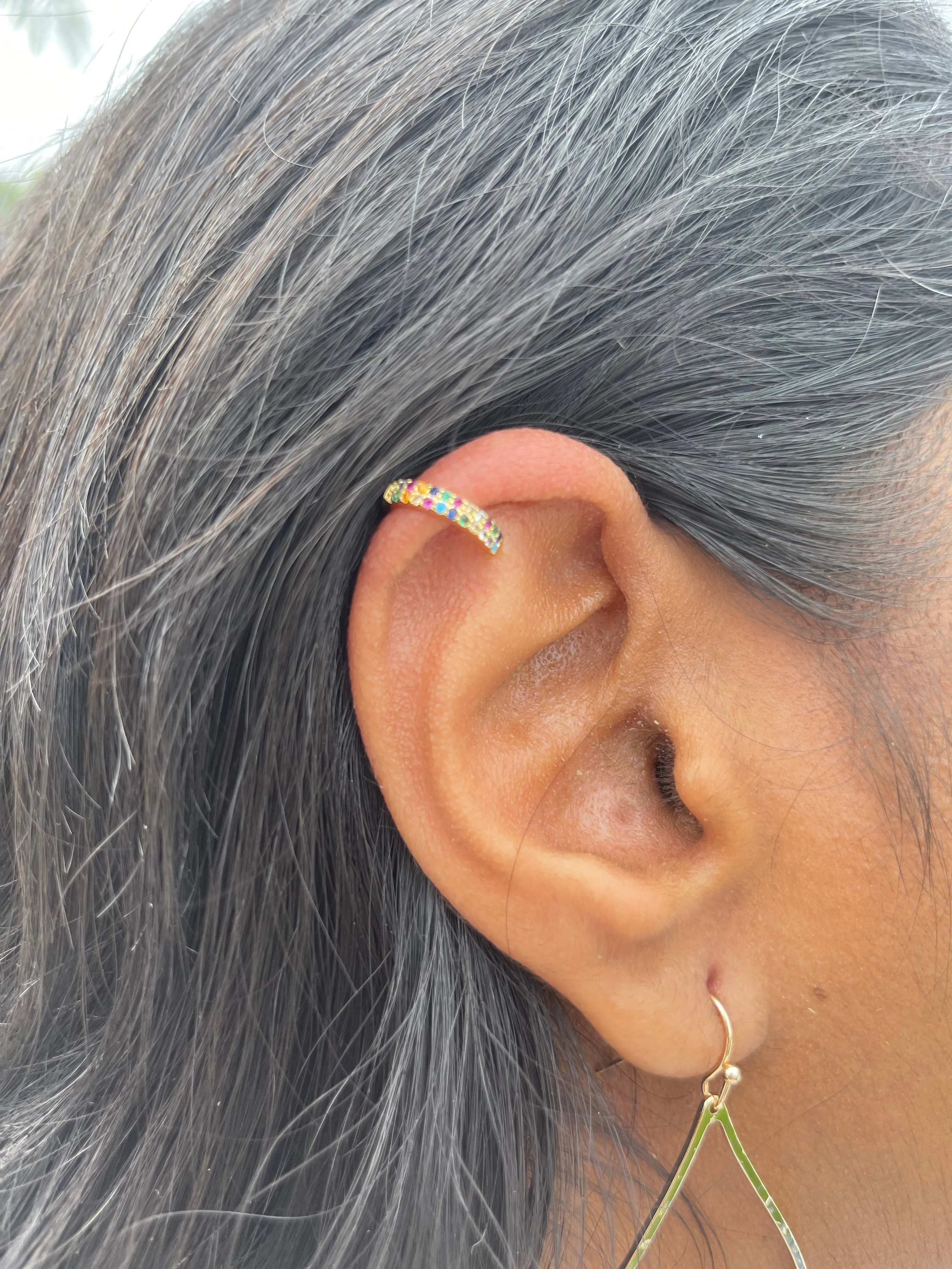 multicolor cz ear cuff sold by bubs & sass product image thumbnail 4