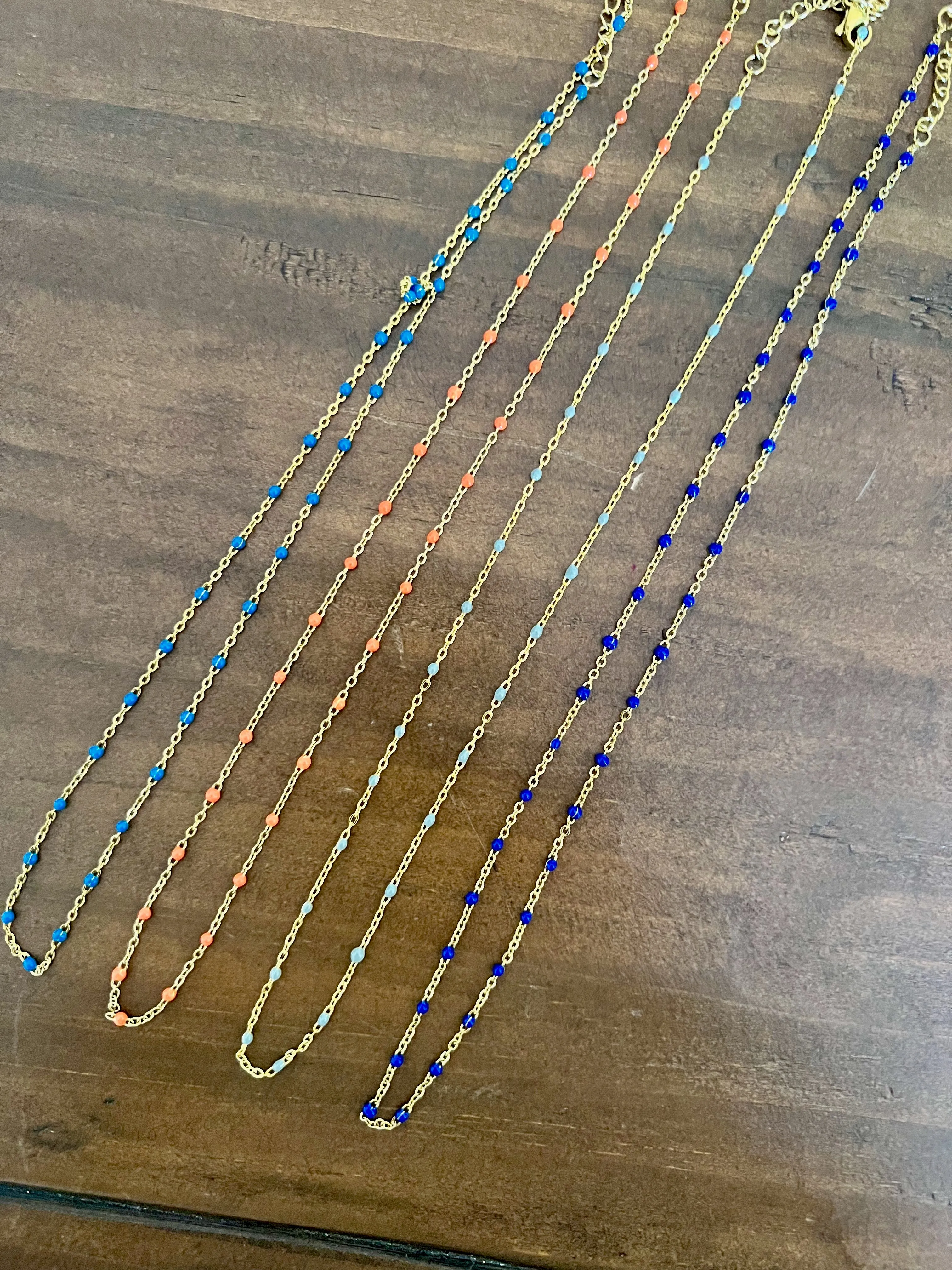 gold chain beaded necklace sold by bubs & sass product image thumbnail 2