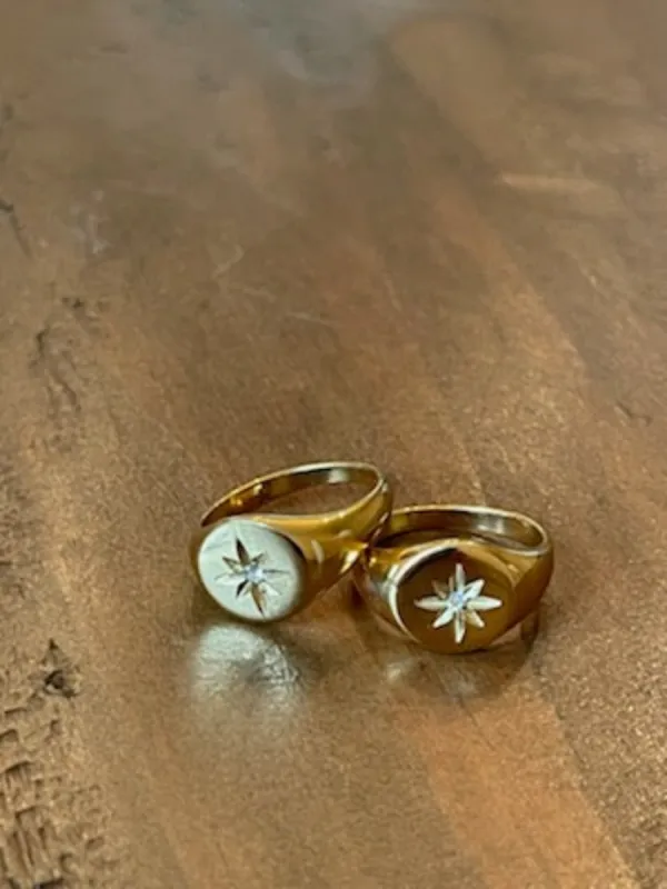 north star signet ring sold by bubs & sass