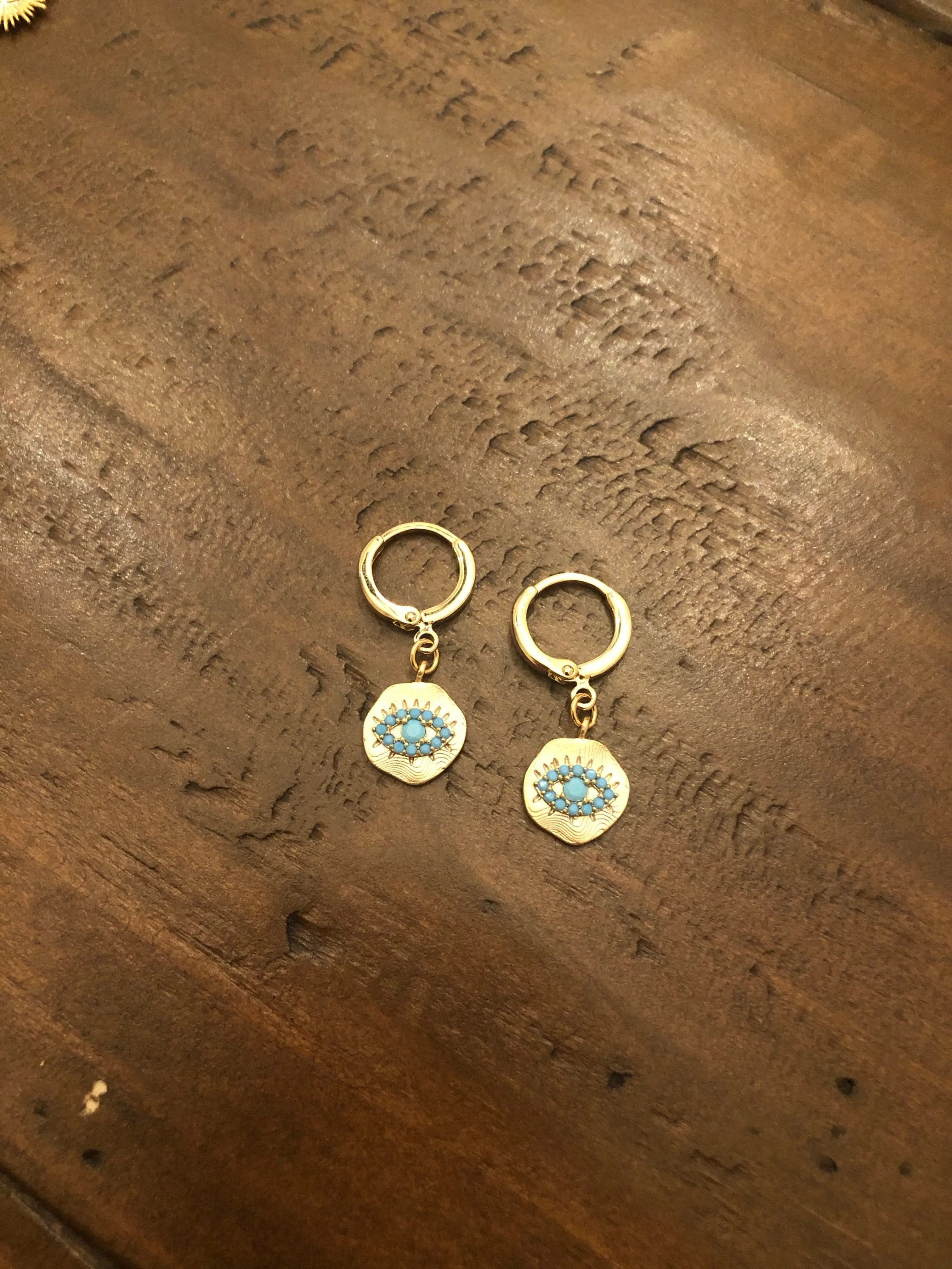 huggie earrings with pendants sold by bubs & sass product image thumbnail 3