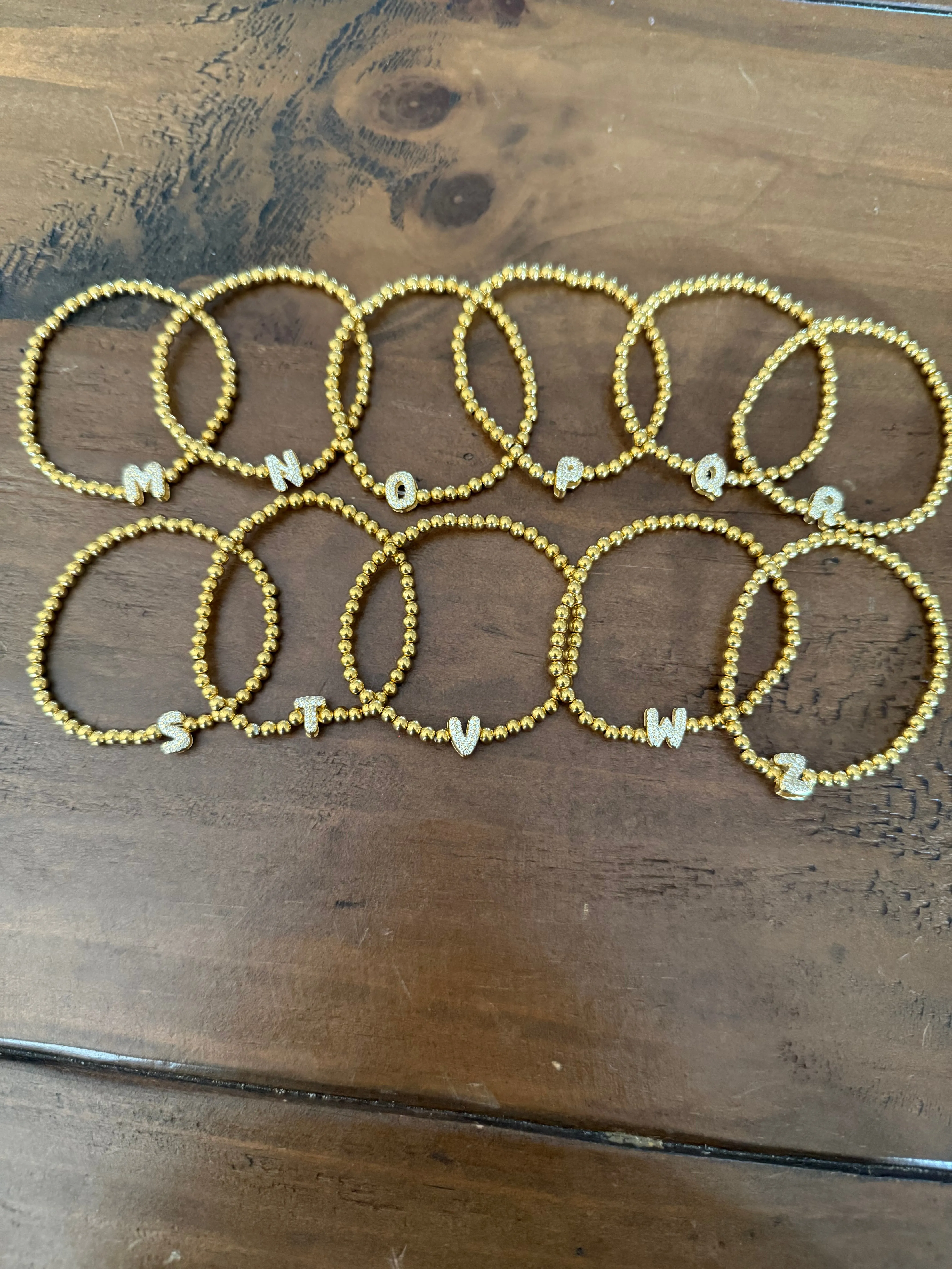 waterproof beaded initial bracelet sold by bubs & sass product image thumbnail 3