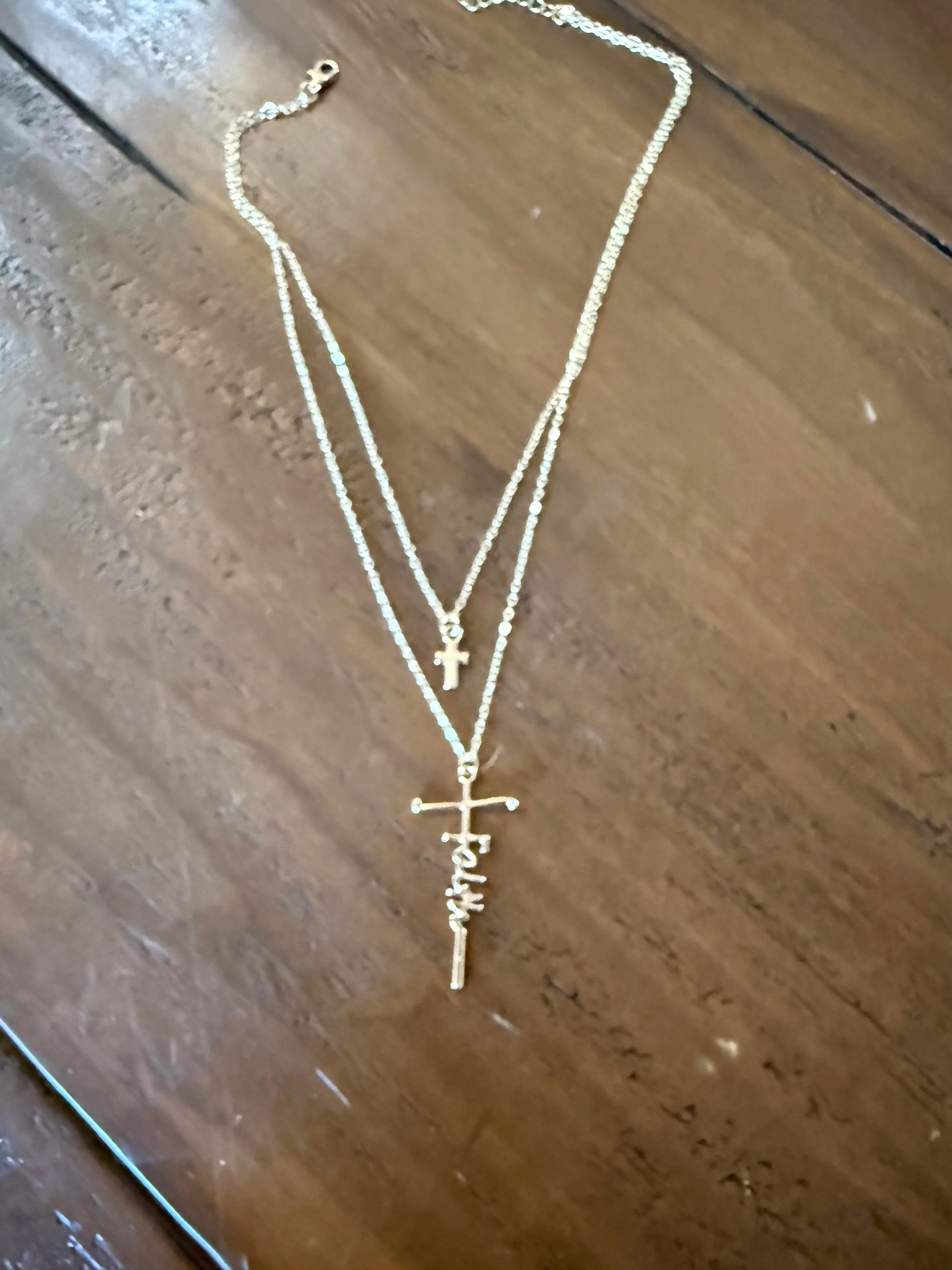 double cross faith necklace sold by bubs & sass