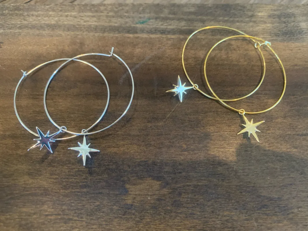 starburst hoop earrings sold by bubs & sass
