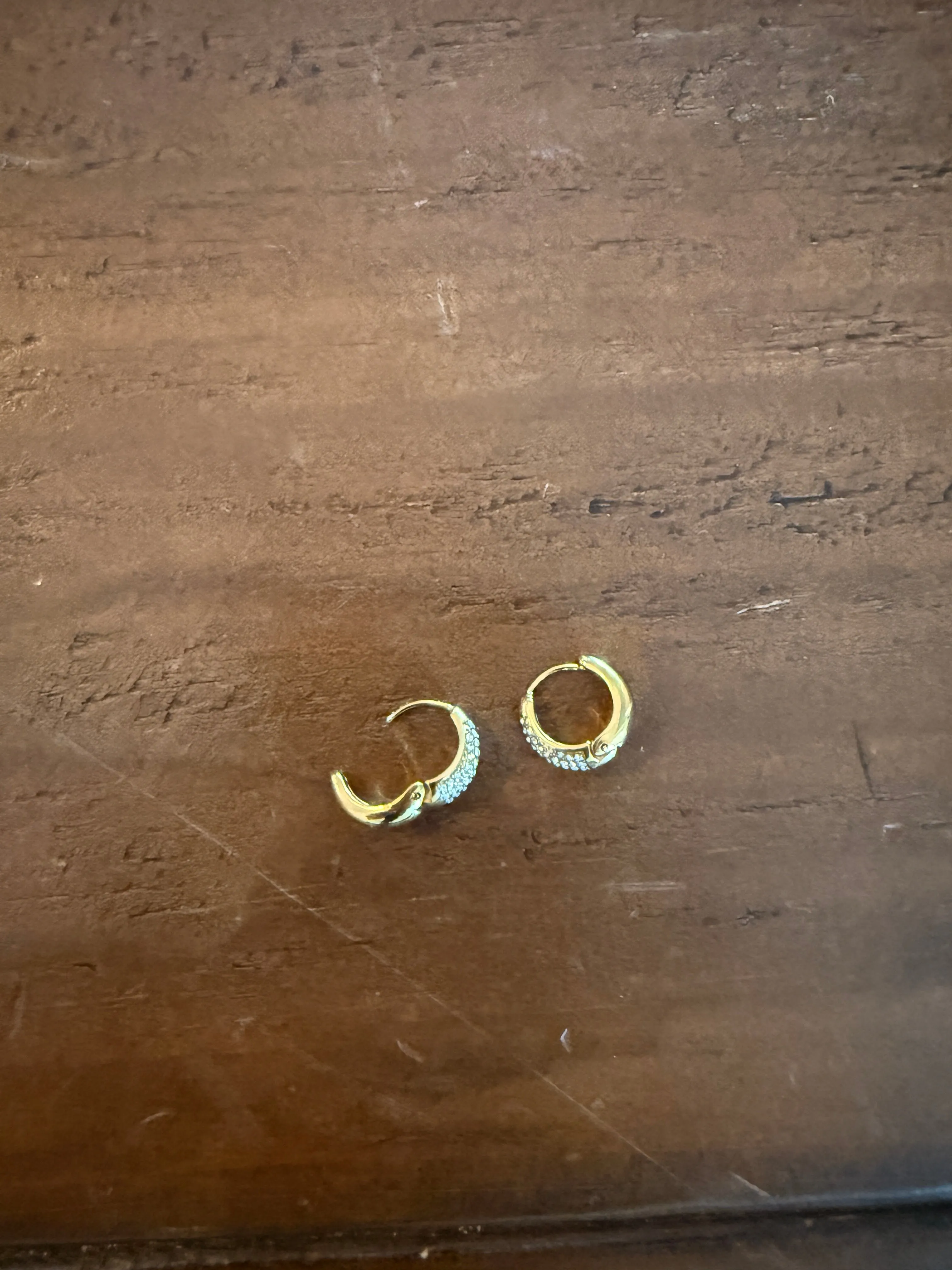 waterproof cz huggie earrings sold by bubs & sass product image thumbnail 2