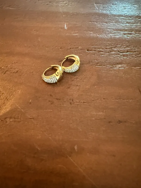 waterproof cz huggie earrings made by bubs & sass