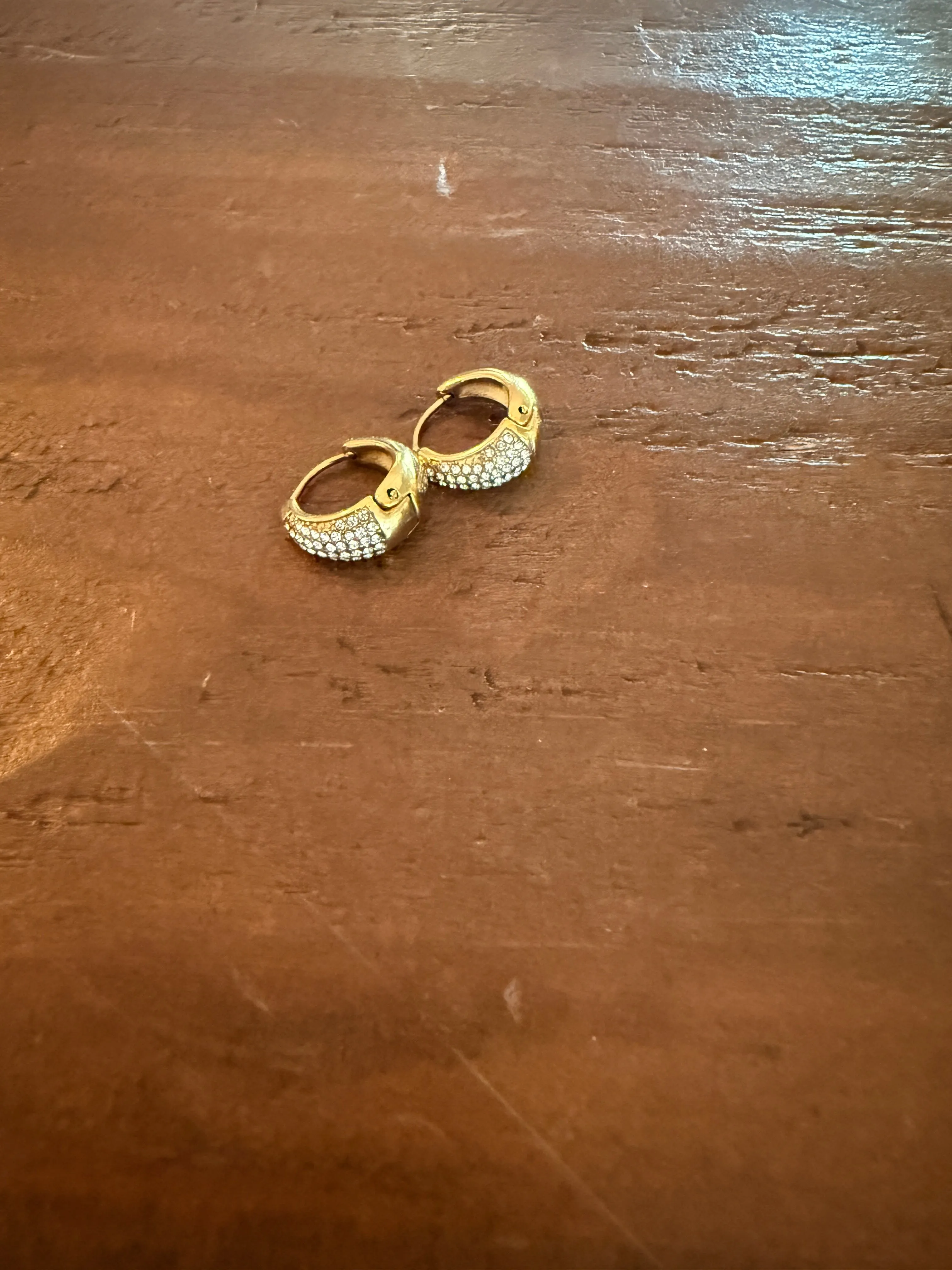 waterproof cz huggie earrings sold by bubs & sass