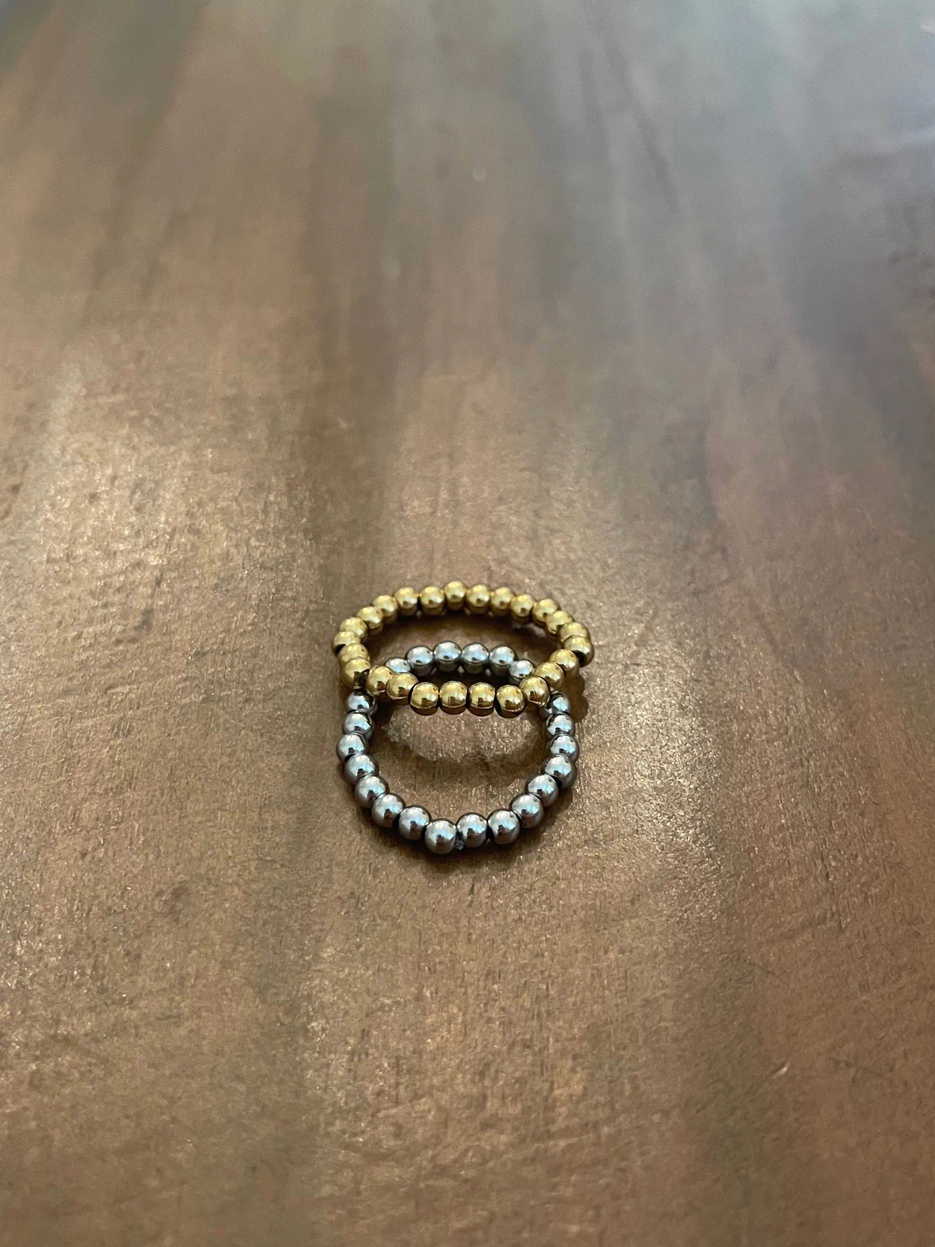 stackable bead rings sold by bubs & sass