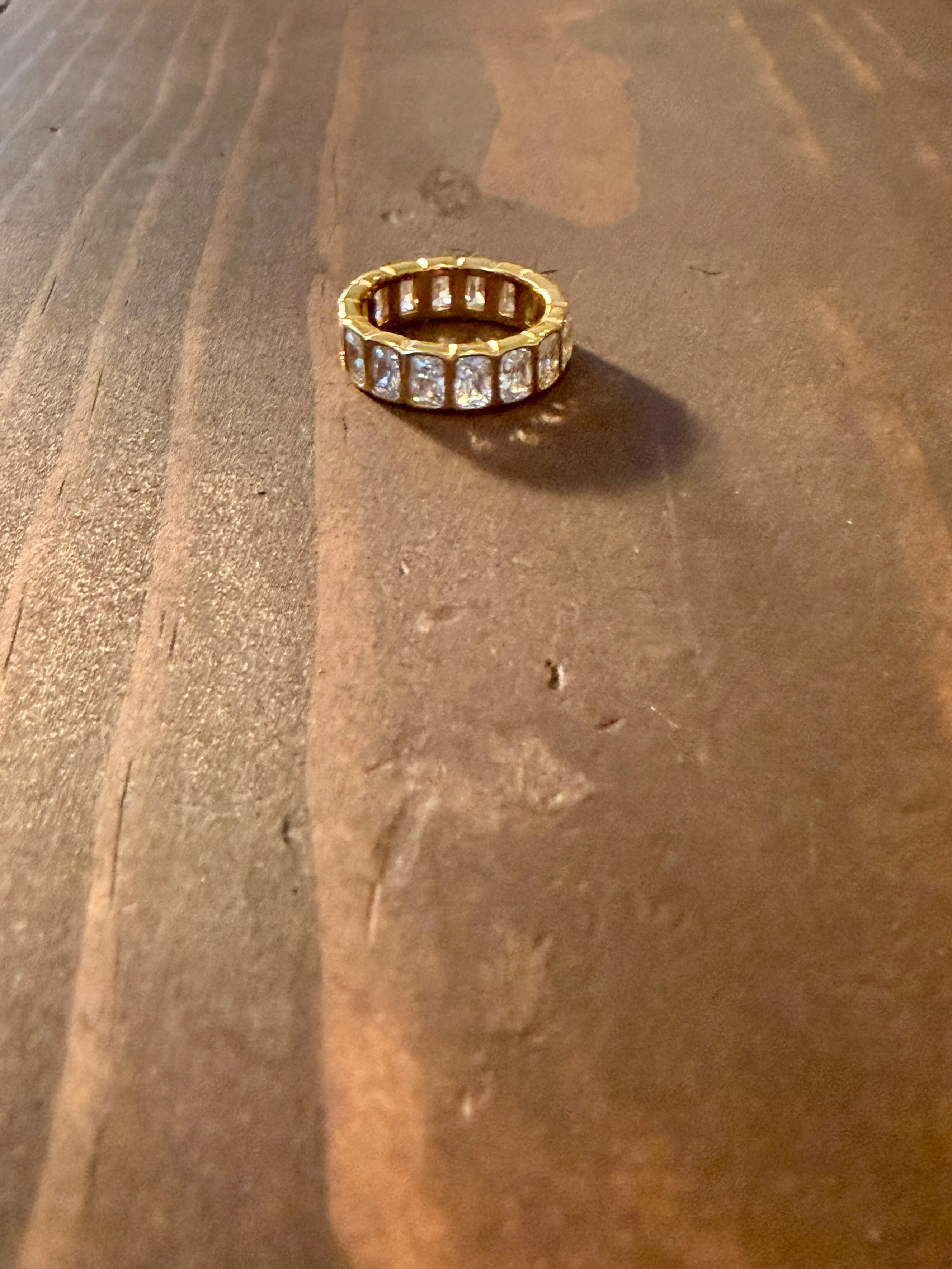 waterproof bezel set cz ring sold by bubs & sass product image thumbnail 2