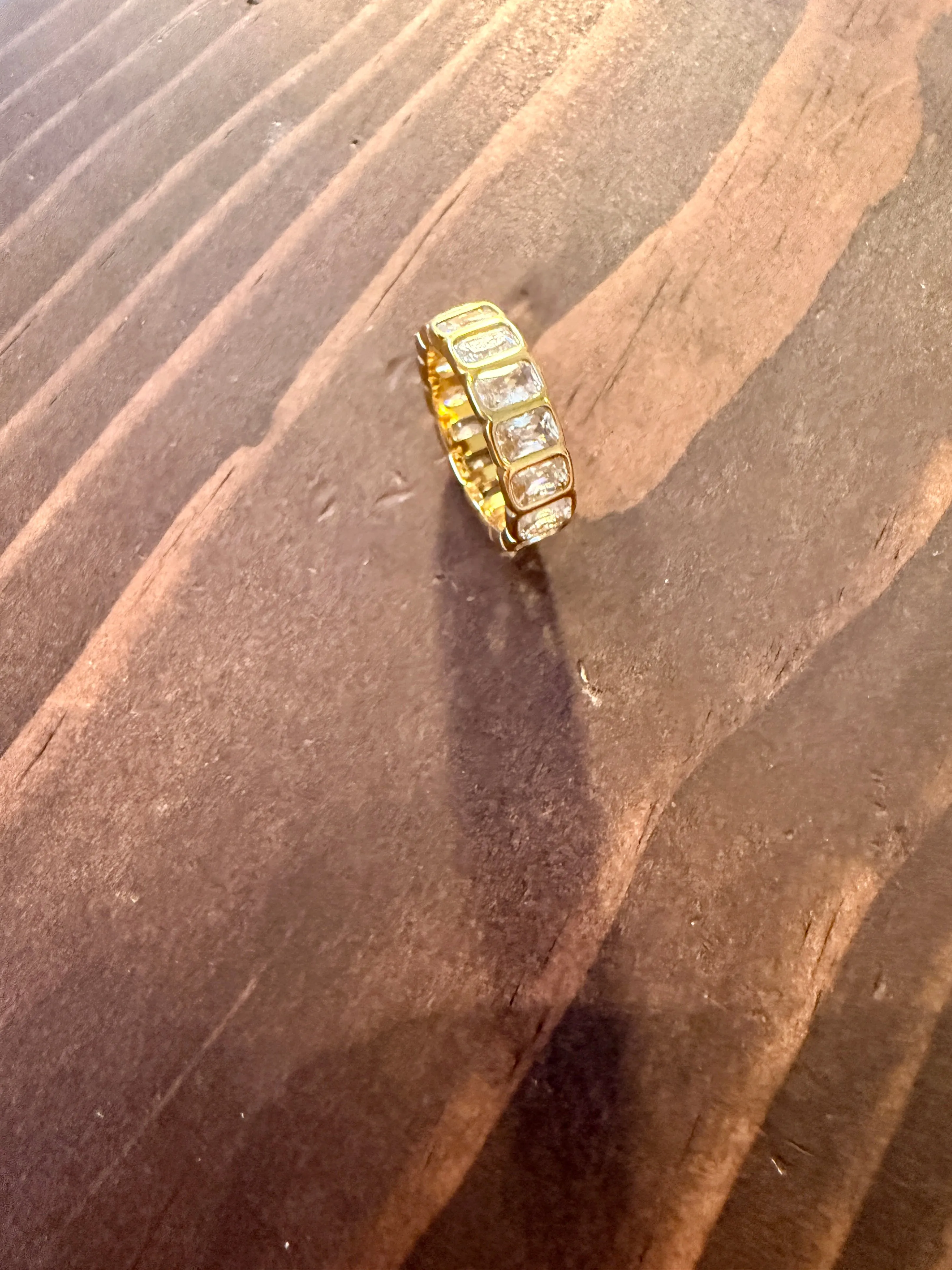 waterproof bezel set cz ring sold by bubs & sass product image thumbnail 4