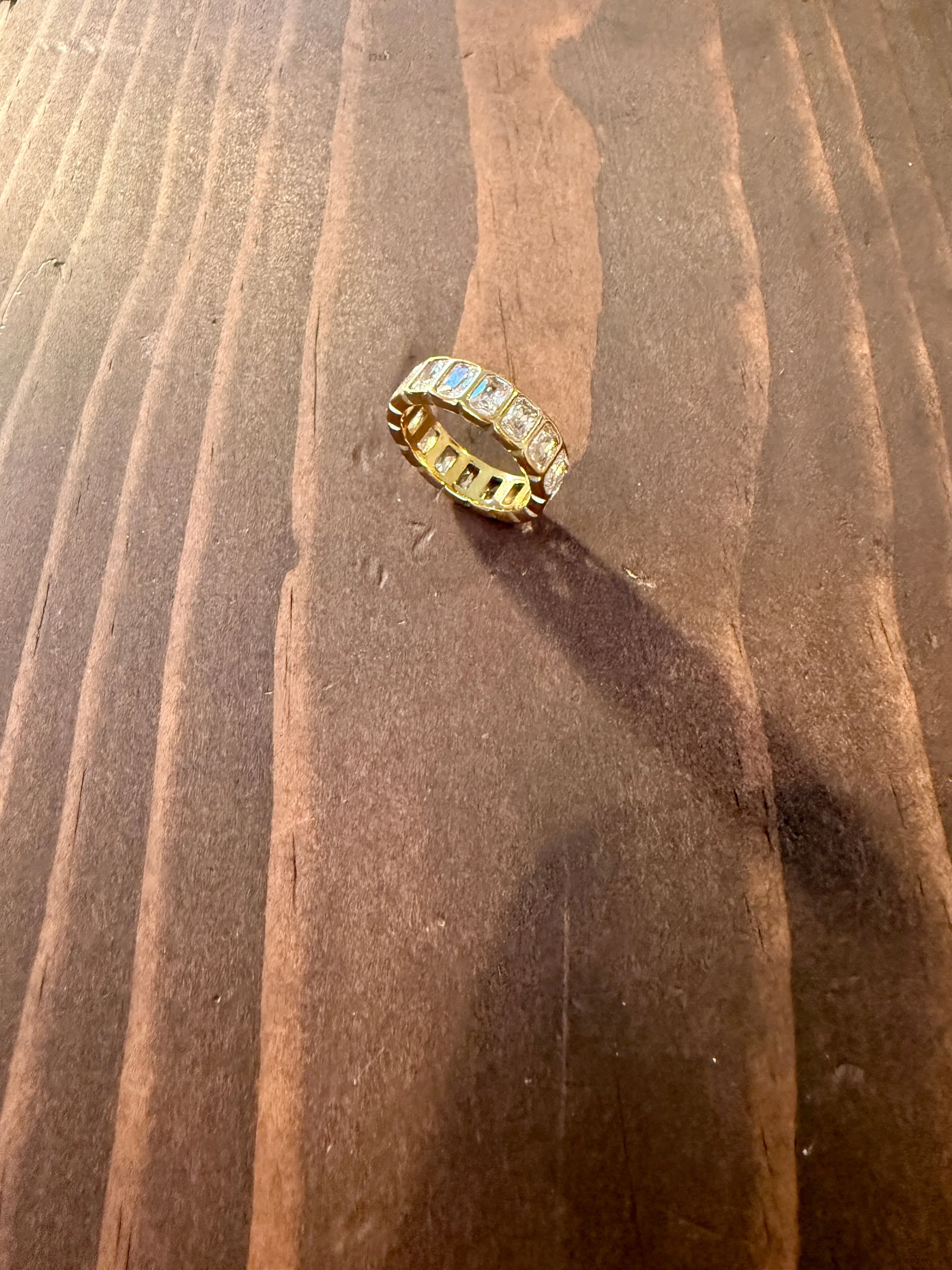 waterproof bezel set cz ring sold by bubs & sass product image thumbnail 3