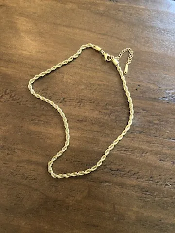 rope chain necklace sold by bubs & sass product image thumbnail 3