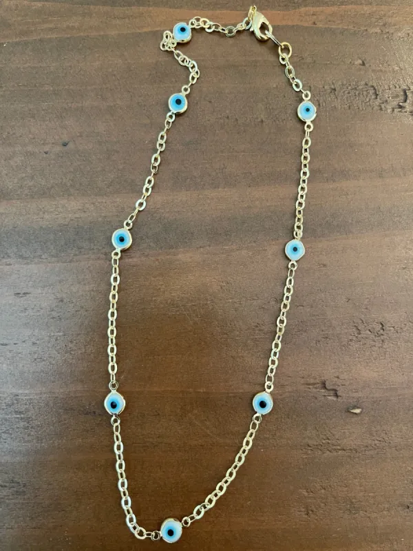 classic evil eye choker sold by bubs & sass