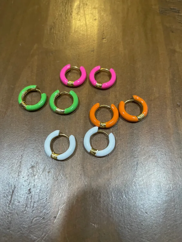 bold colorful hoops sold by bubs & sass