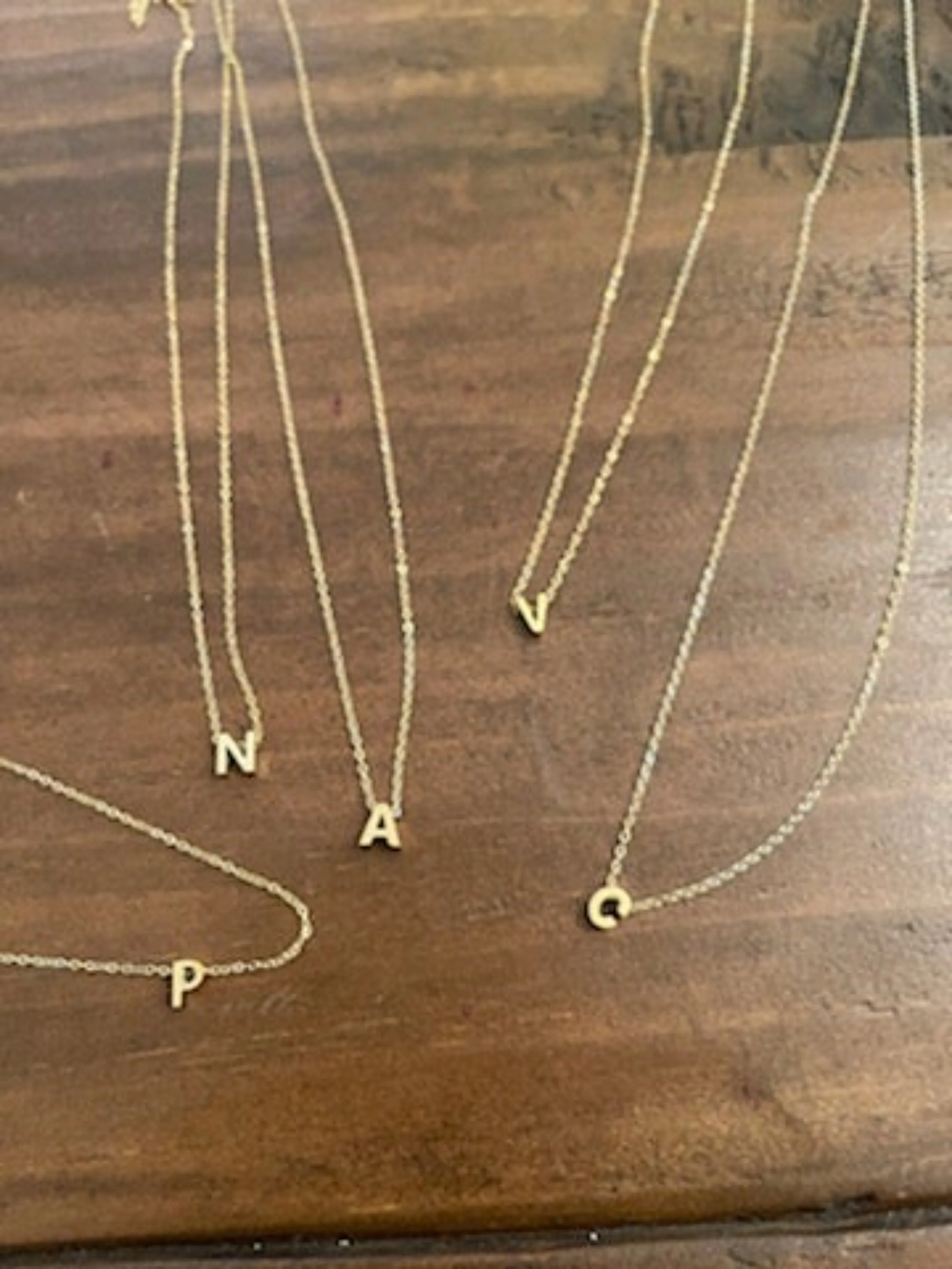 dainty initial necklace sold by bubs & sass product image thumbnail 2