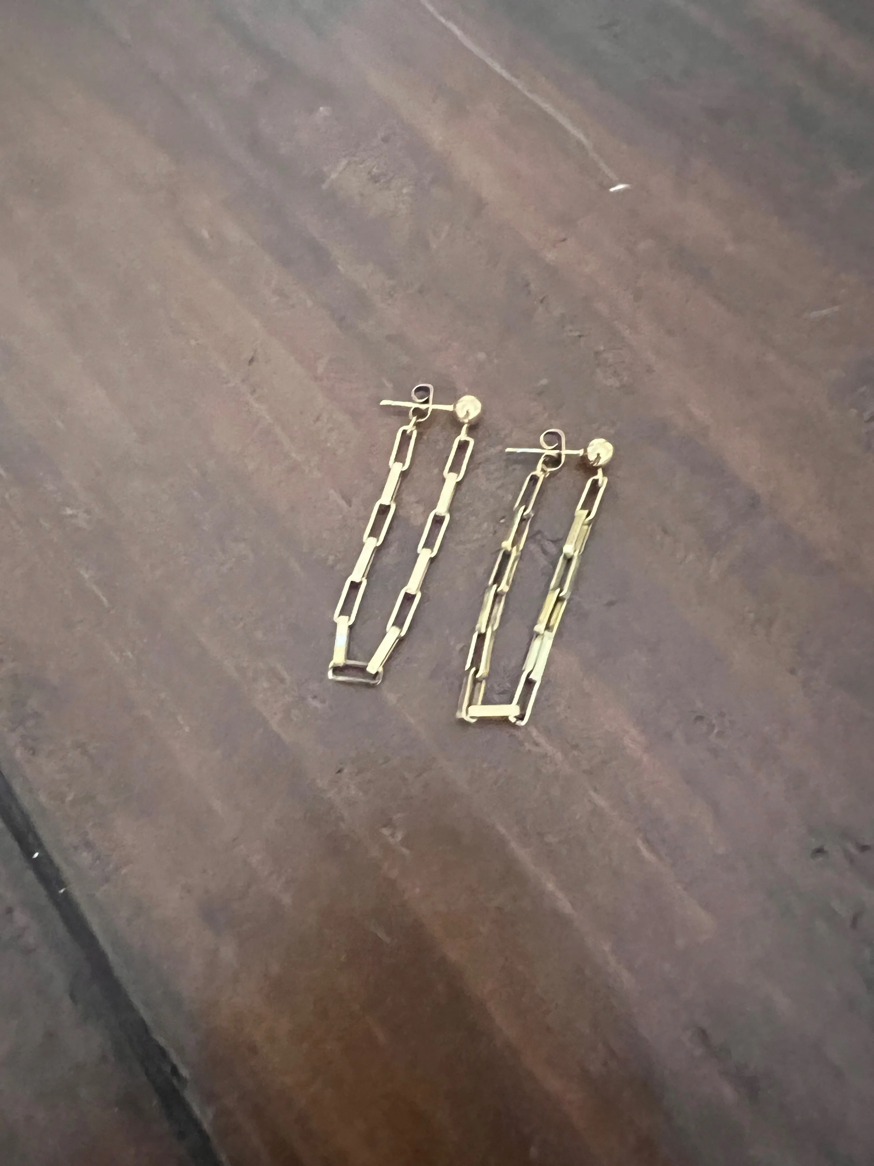 long drop chain hoops sold by bubs & sass product image thumbnail 2