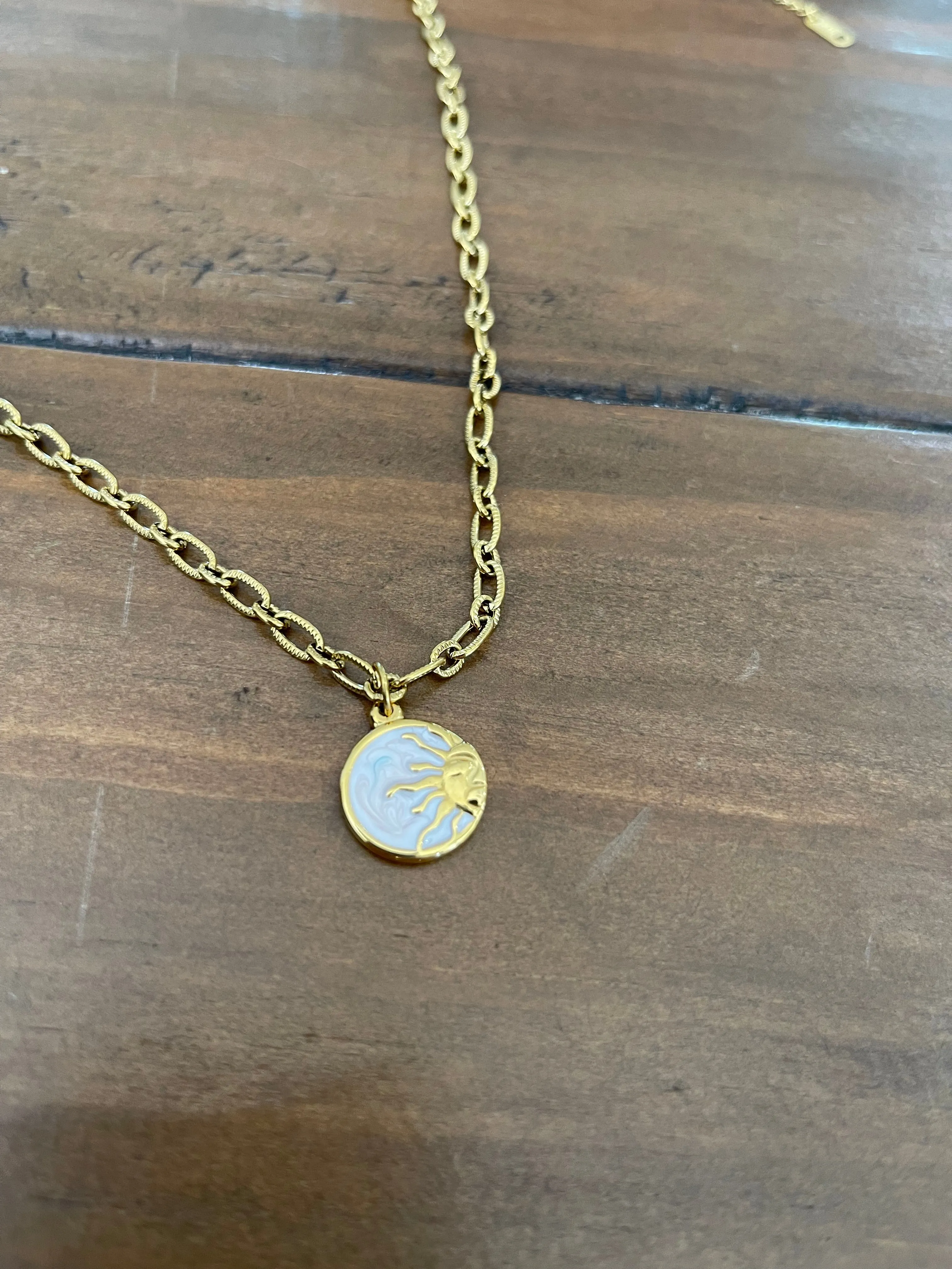 sun/moon shell pendant necklace sold by bubs & sass product image thumbnail 3