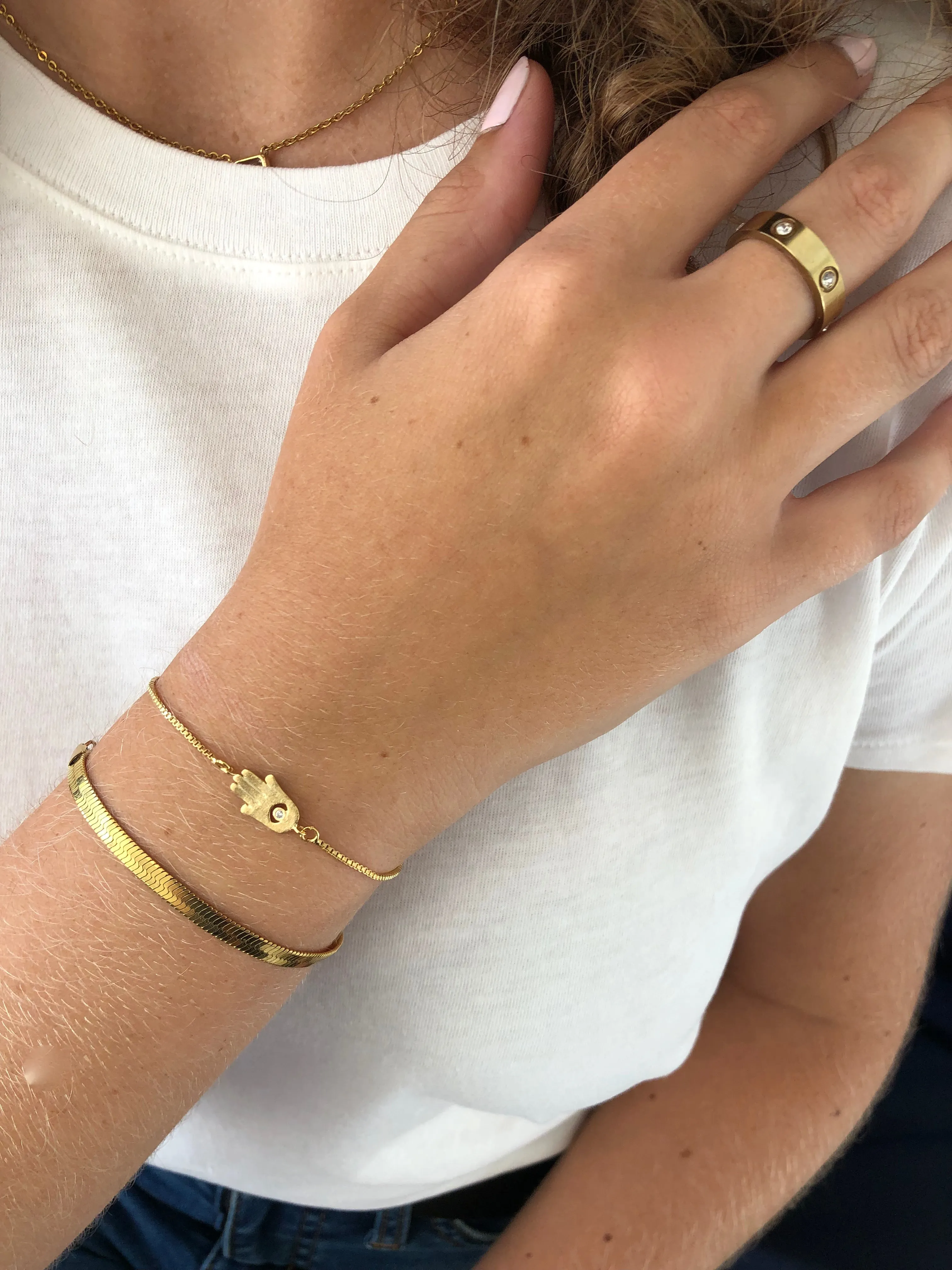 hamsa hand connector bracelet sold by bubs & sass product image thumbnail 3