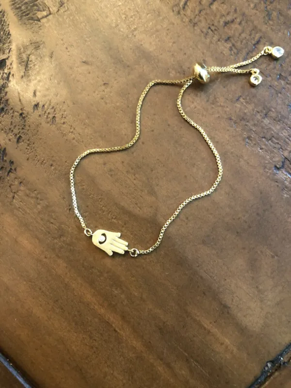 hamsa hand connector bracelet sold by bubs & sass