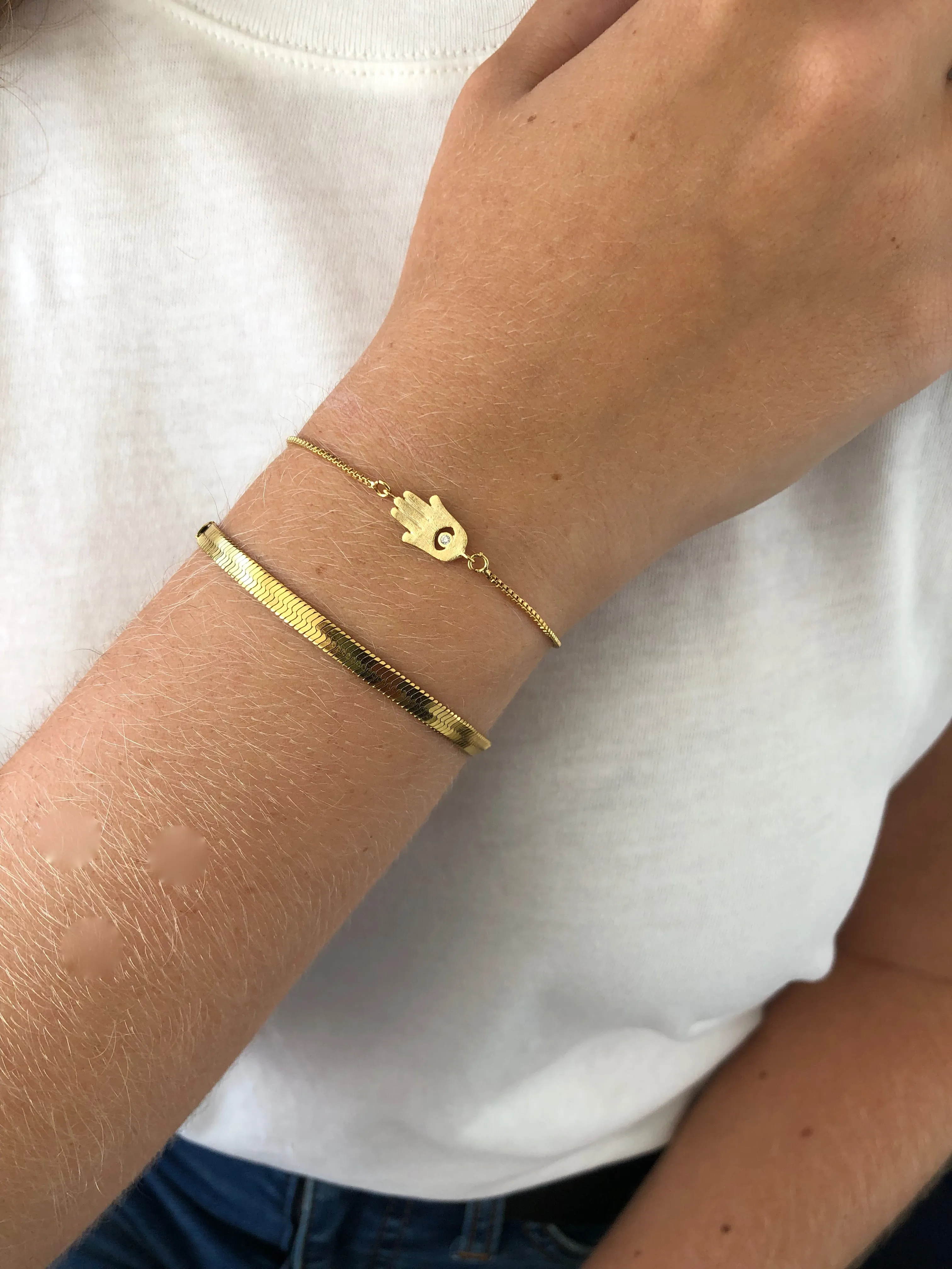 hamsa hand connector bracelet sold by bubs & sass product image thumbnail 2