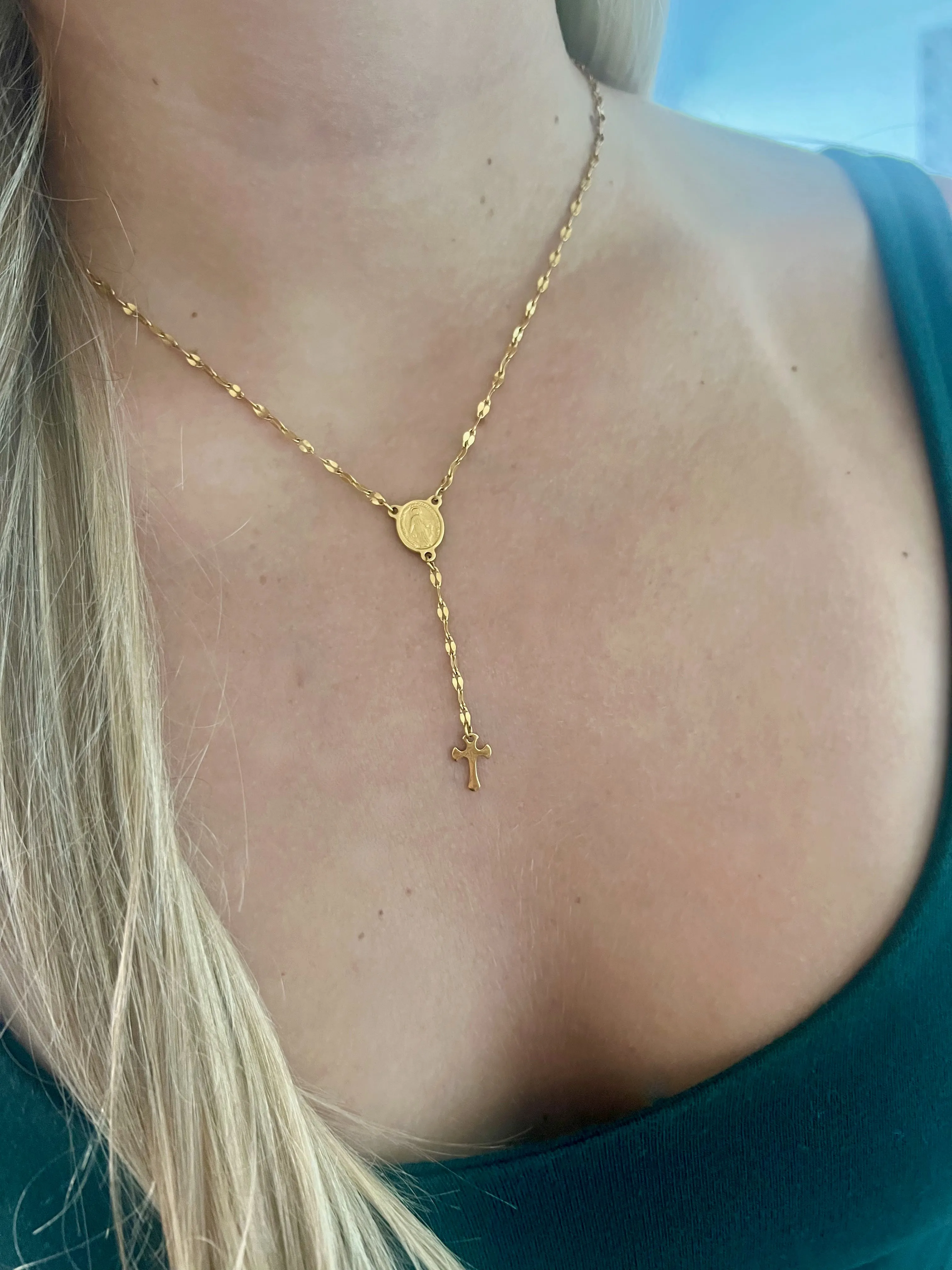 gold chain rosary sold by bubs & sass product image thumbnail 3