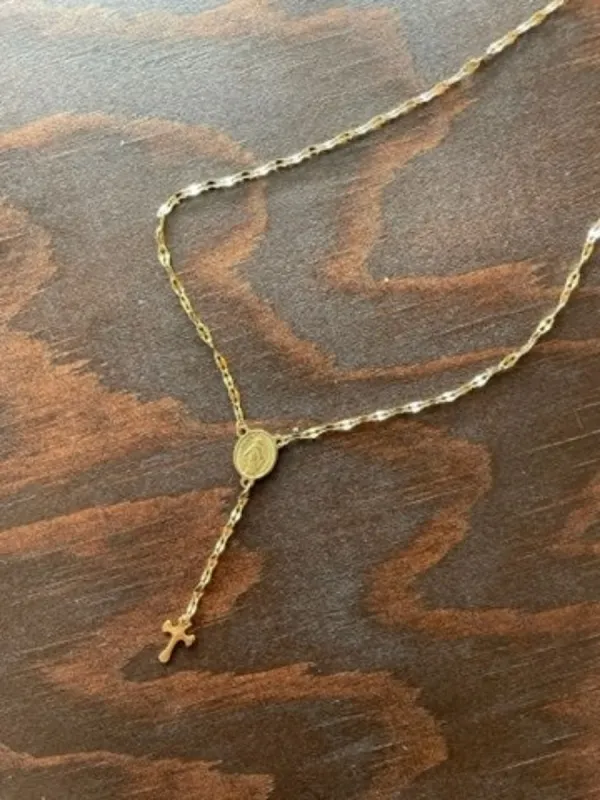 gold chain rosary sold by bubs & sass
