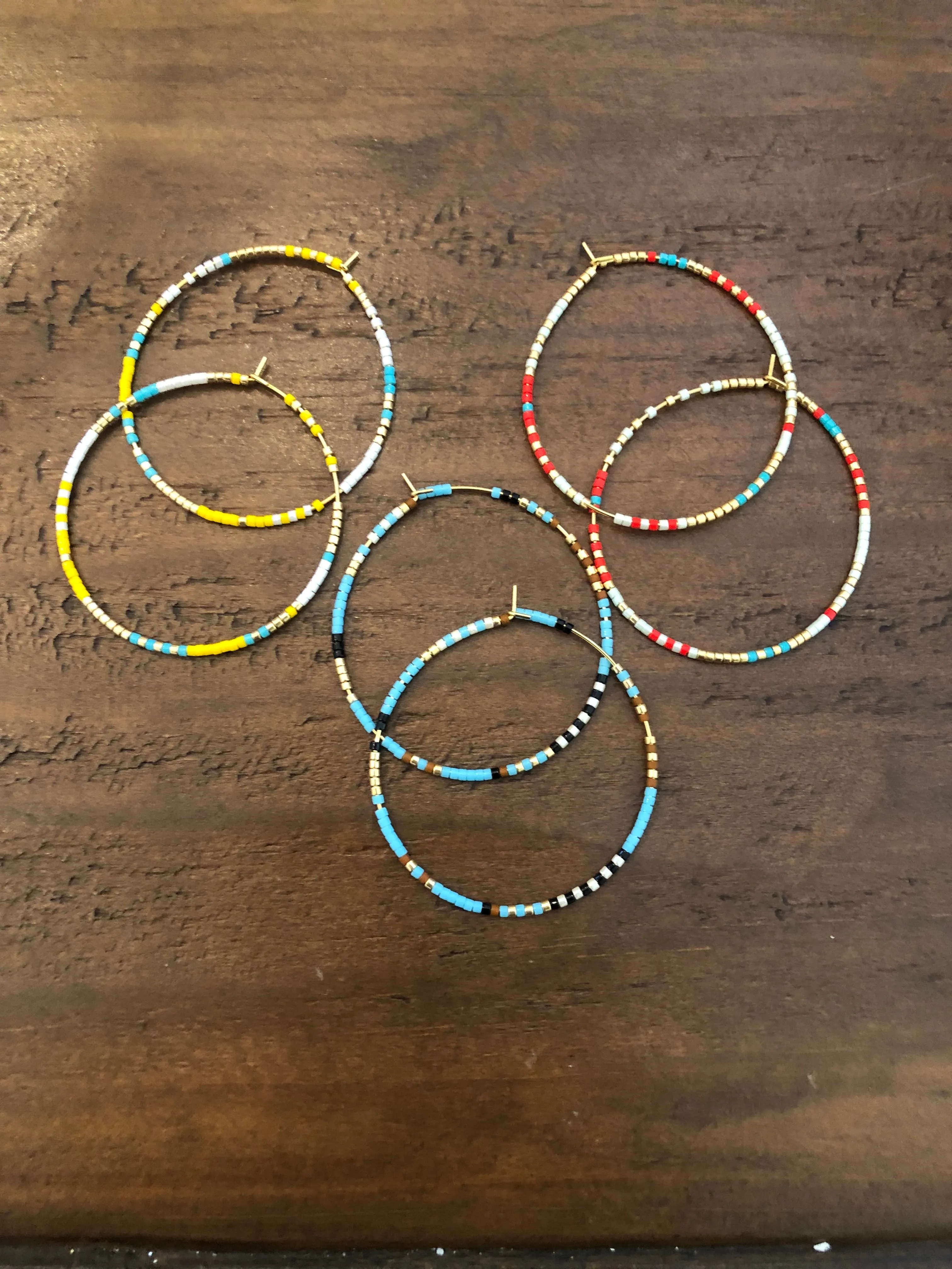 miyuki seed bead hoops sold by bubs & sass