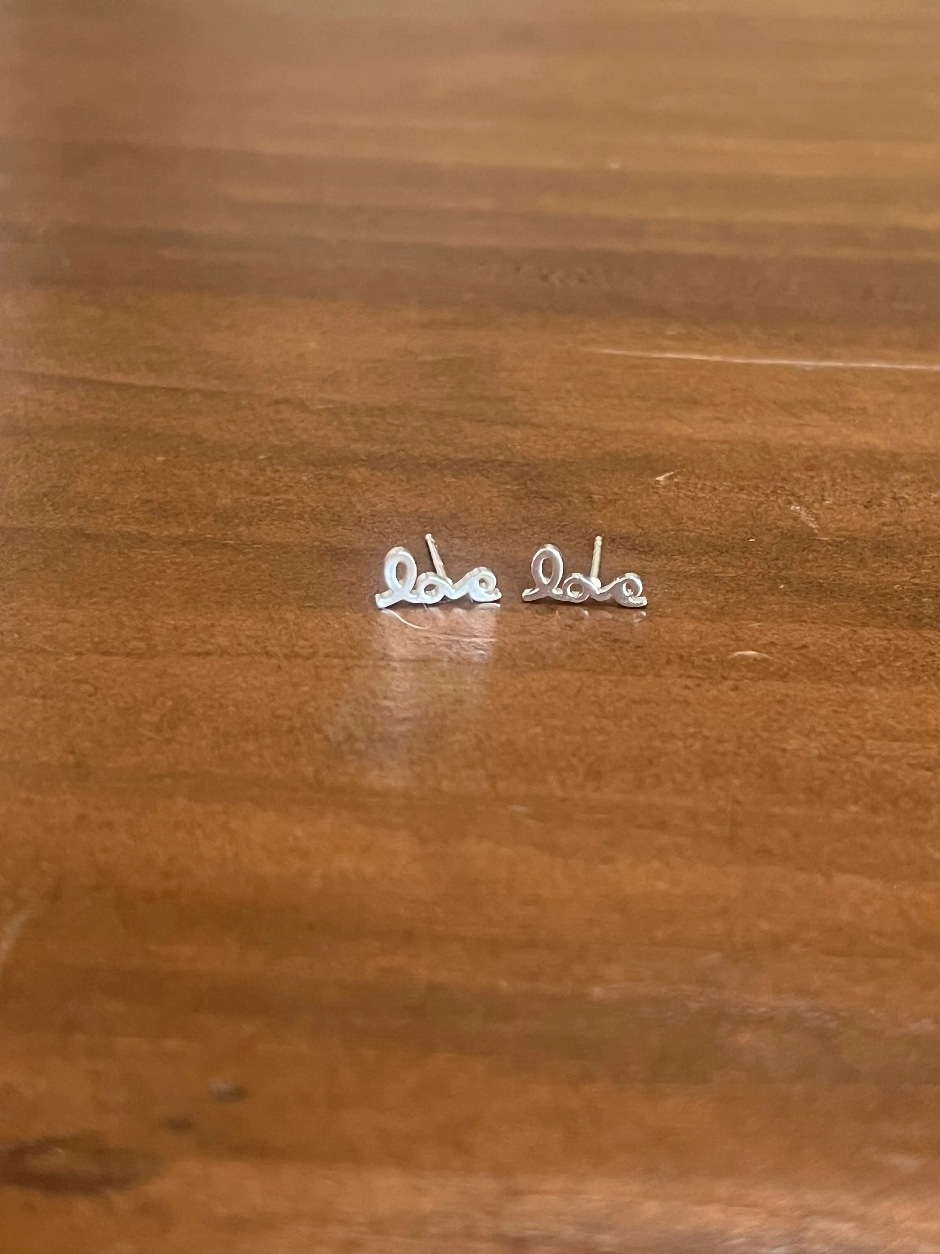 little love stud earrings sold by bubs & sass product image thumbnail 2