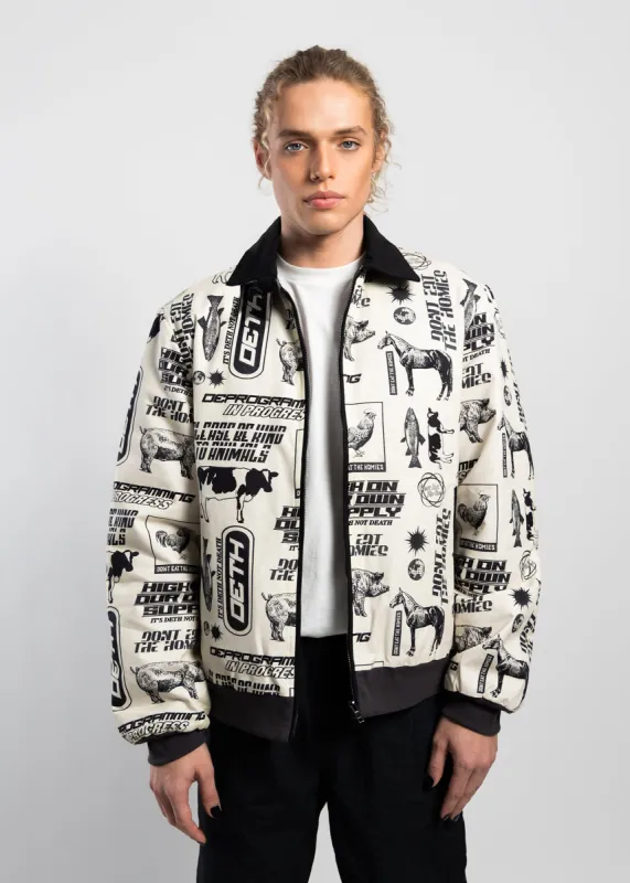 DETH Animal Print Bomber Jacket sold by Dont Eat the Homies