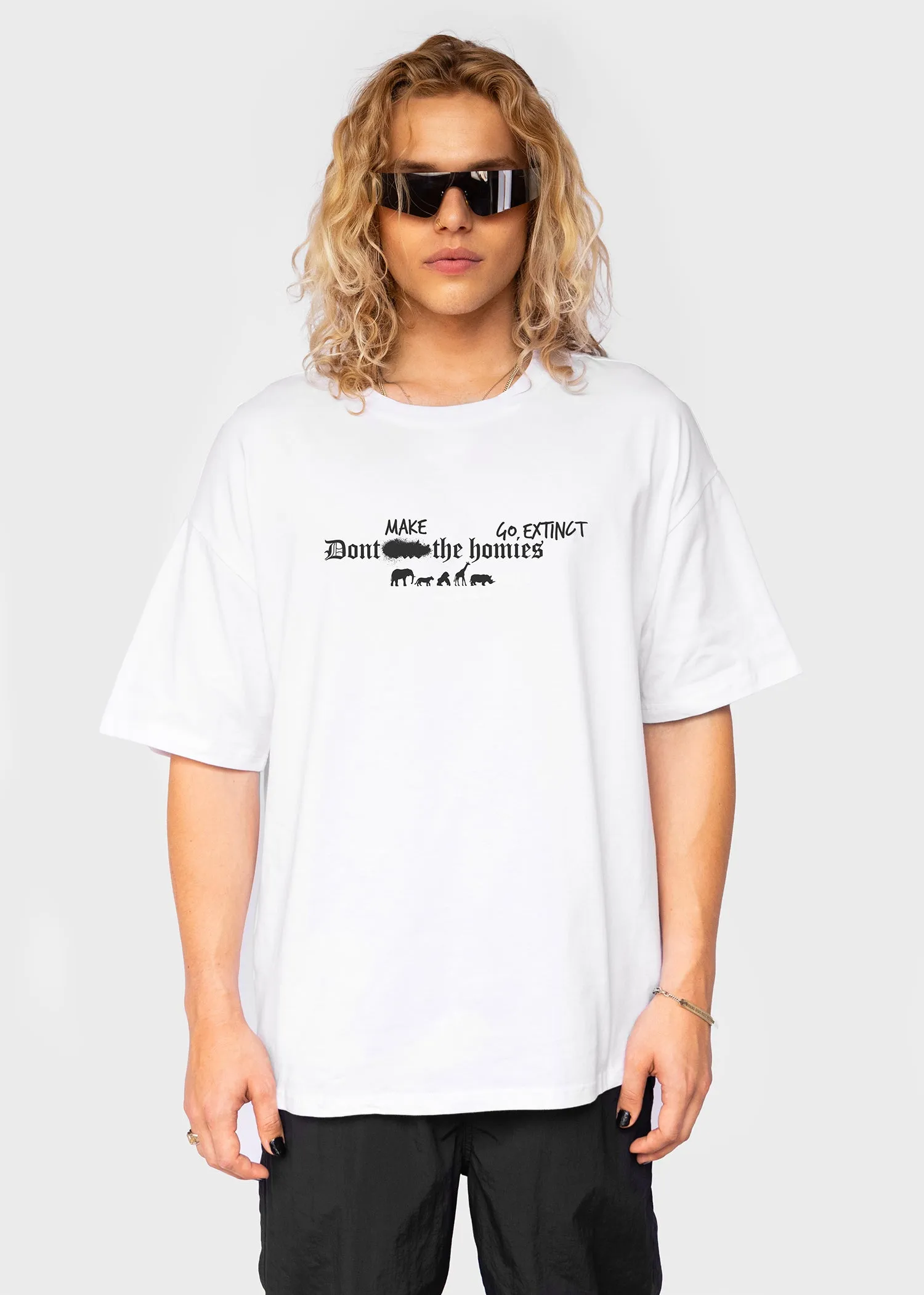 "DONT MAKE THE HOMIES GO EXTINCT" TEE sold by Dont Eat the Homies product image thumbnail 2