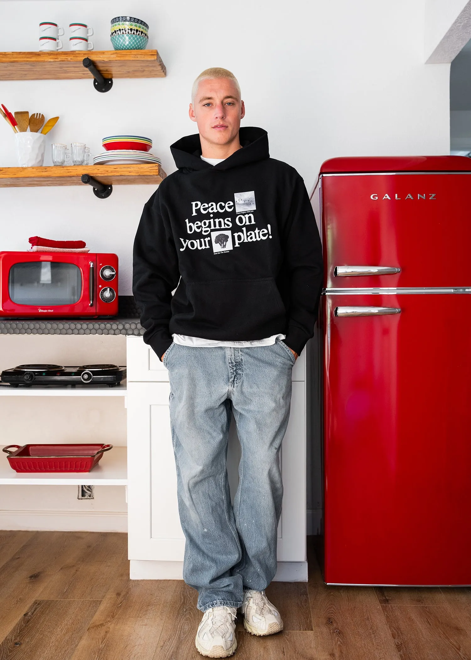 Peace Begins On Your Plate Hoodie sold by Dont Eat the Homies product image thumbnail 2